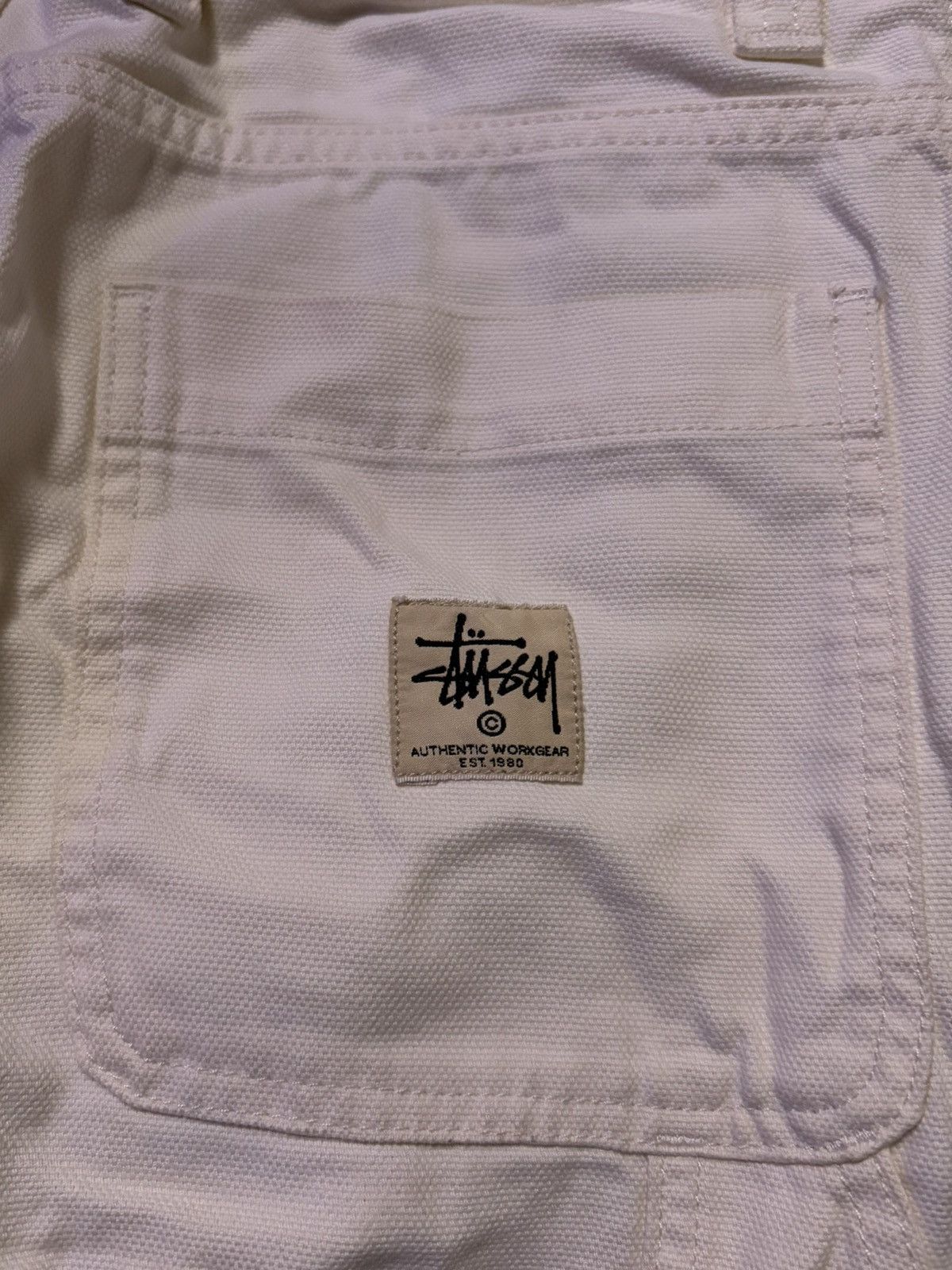 Stussy Stüssy x Our Legacy Work Shop White Canvas Carpenter Pants Size US 28 / EU 44 - 4 Thumbnail