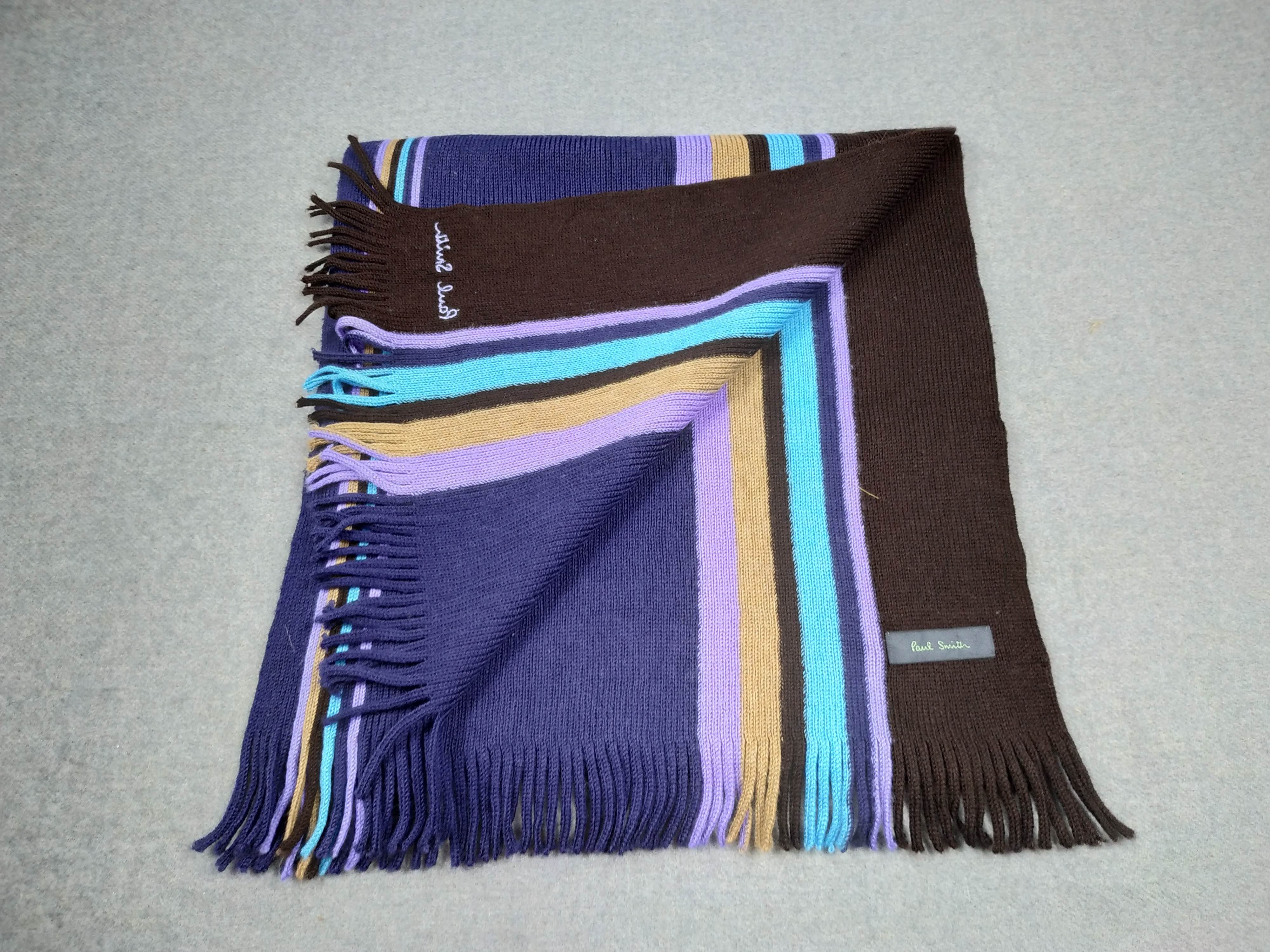Paul Smith × Vintage Paul Smith Scarf / Muffler / Neckwear - WW656 Size ONE SIZE - 3 Thumbnail