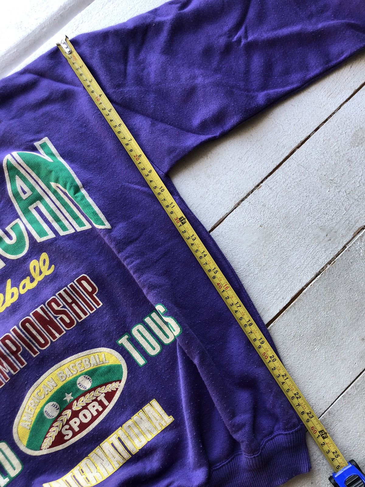 Vintage Very Rare Sweater American Baseball Champion Ship World Tous Size US M / EU 48-50 / 2 - 8 Thumbnail