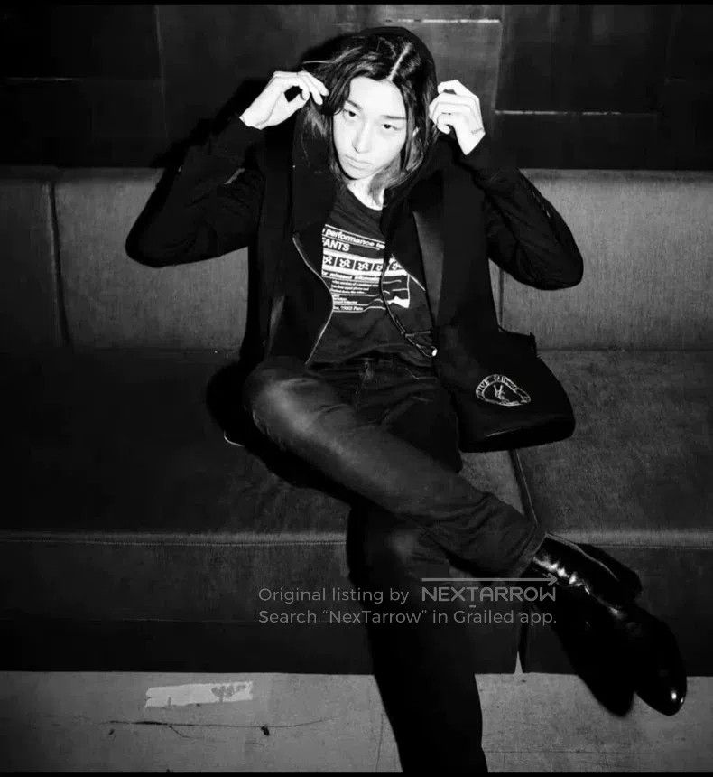 Saint Laurent Paris Saint Laurent Paris Vintage Black Scratch Jeans Size US 29 - 6 Thumbnail
