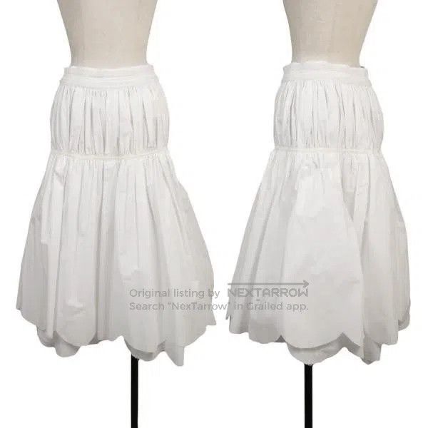 Comme des Garcons Comme des Garcons size M White Retro Design Skirt Size 25" / US 0 / IT 36 - 1 Thumbnail