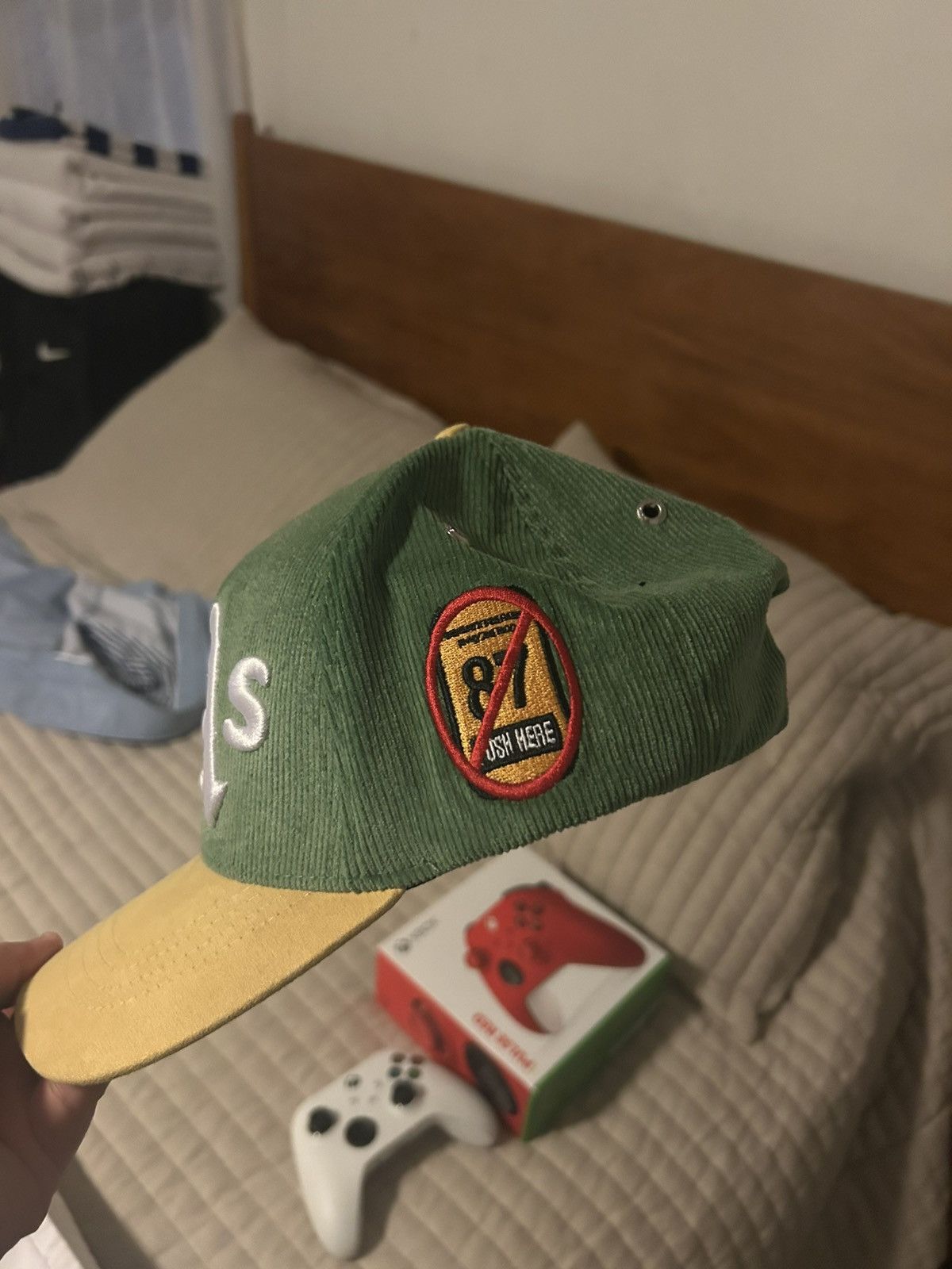 GAS Corduroy Oakland A’s Hat (GAS NYC) Size ONE SIZE - 3 Thumbnail