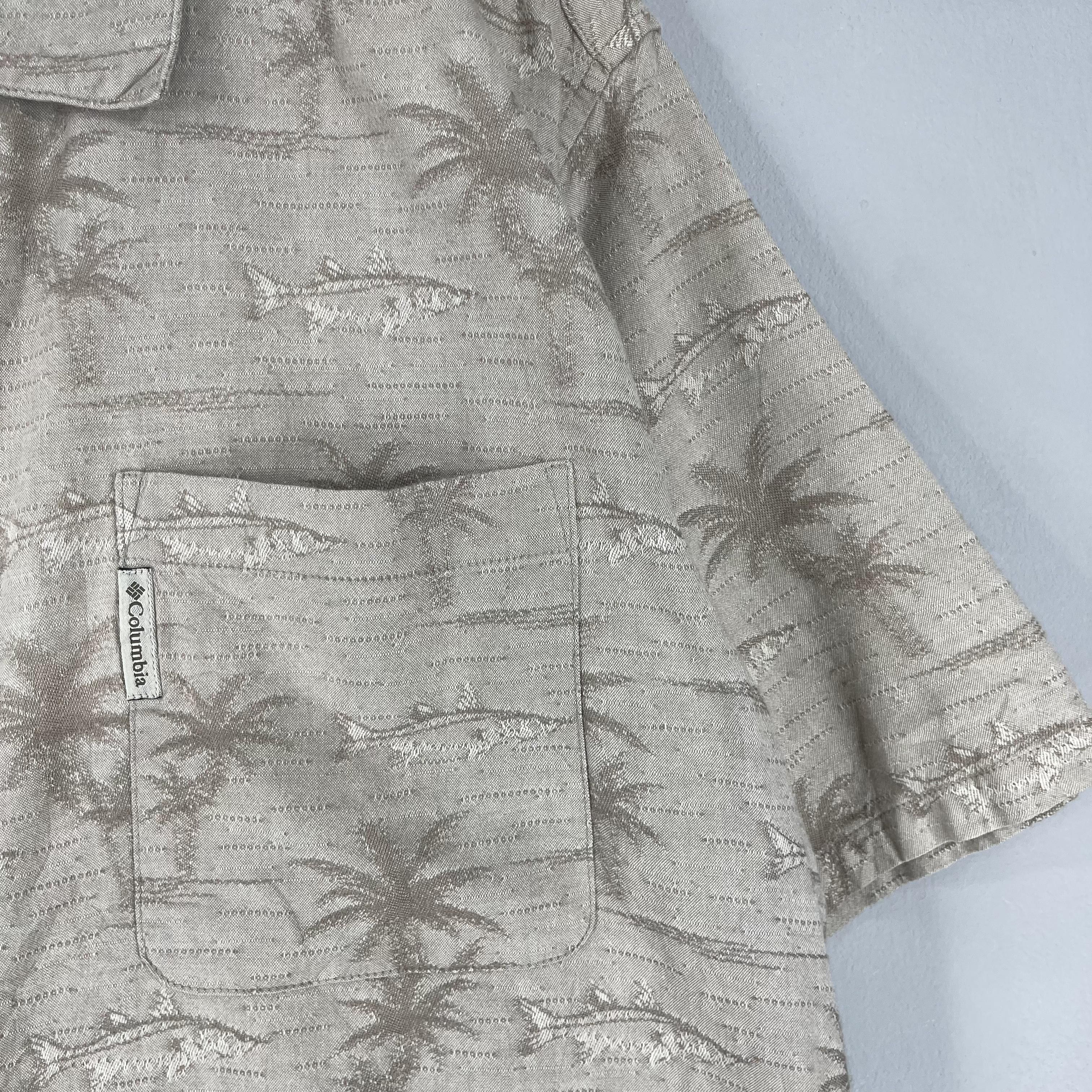 Columbia Vintage COLUMBIA Hawaiian Coconut Tree Motive Shirt Size US L / EU 52-54 / 3 - 4 Thumbnail