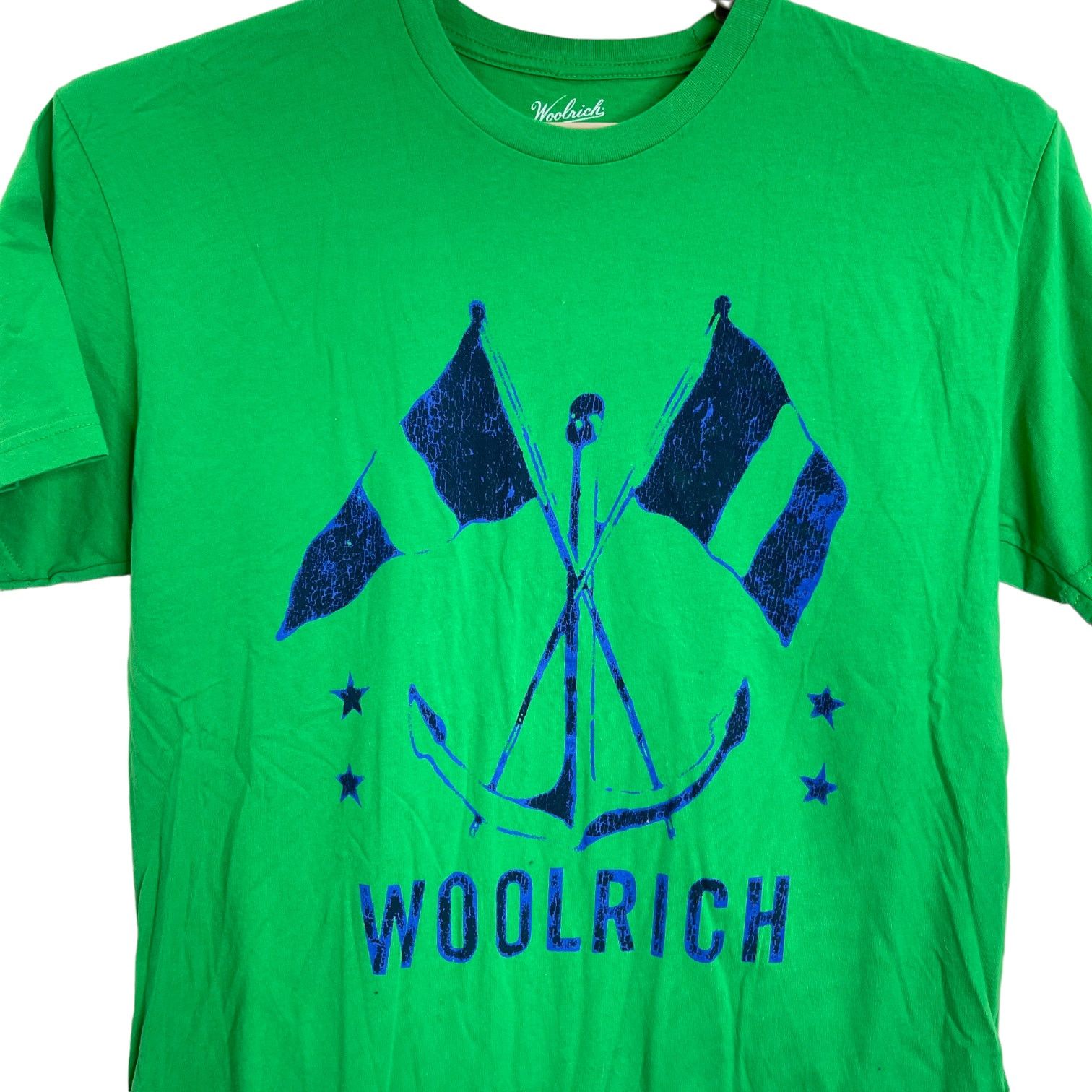 Woolrich Woolen Mills Woolrich Graphic Tee Shirt Anchors Flags Green Medium NWT Size US M / EU 48-50 / 2 - 2 Thumbnail