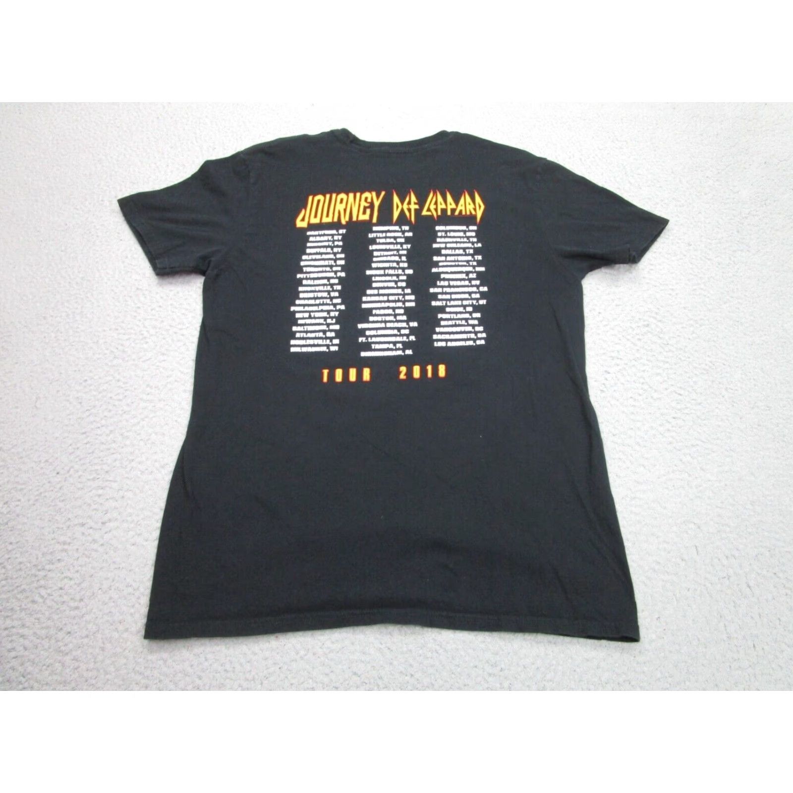 Vintage Def Leppard Concert Tour 2018 Rock T-Shirt Mens Medium Black Size US M / EU 48-50 / 2 - 7 Thumbnail