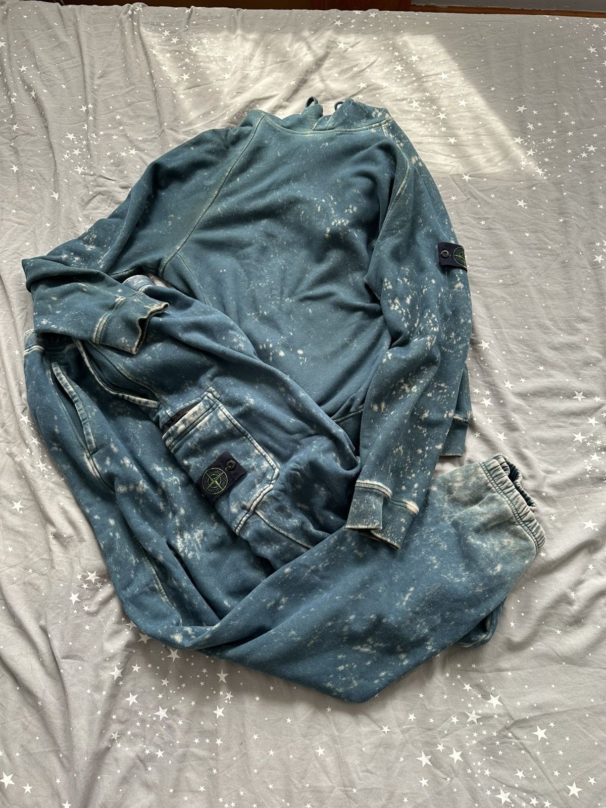 Stone Island Stone Island Tie Dye Tracksuit Suit Hoodie Sweatpants Set Size US 38 / EU 54 - 11 Thumbnail