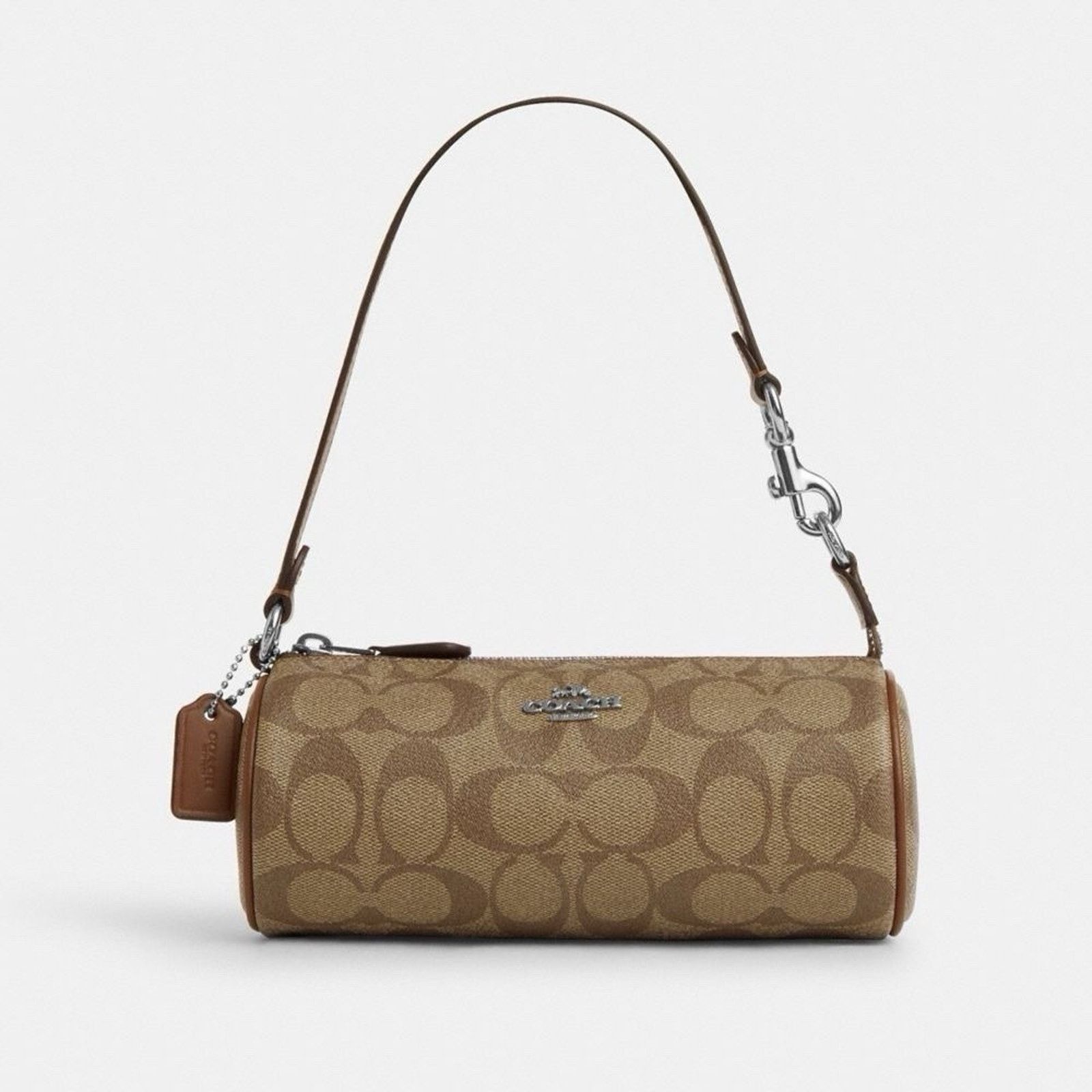 Coach NWT Coach CP475 Nolita Barrel Bag Khaki Saddle / silver Size ONE SIZE - 10 Thumbnail