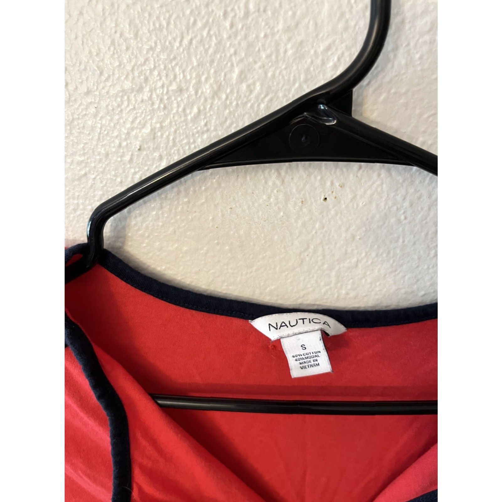 Nautica Nautica Women's Red Crochet Trim V-Neck Sleeveless Tank Top Size S Size S / US 4 / IT 40 - 2 Thumbnail