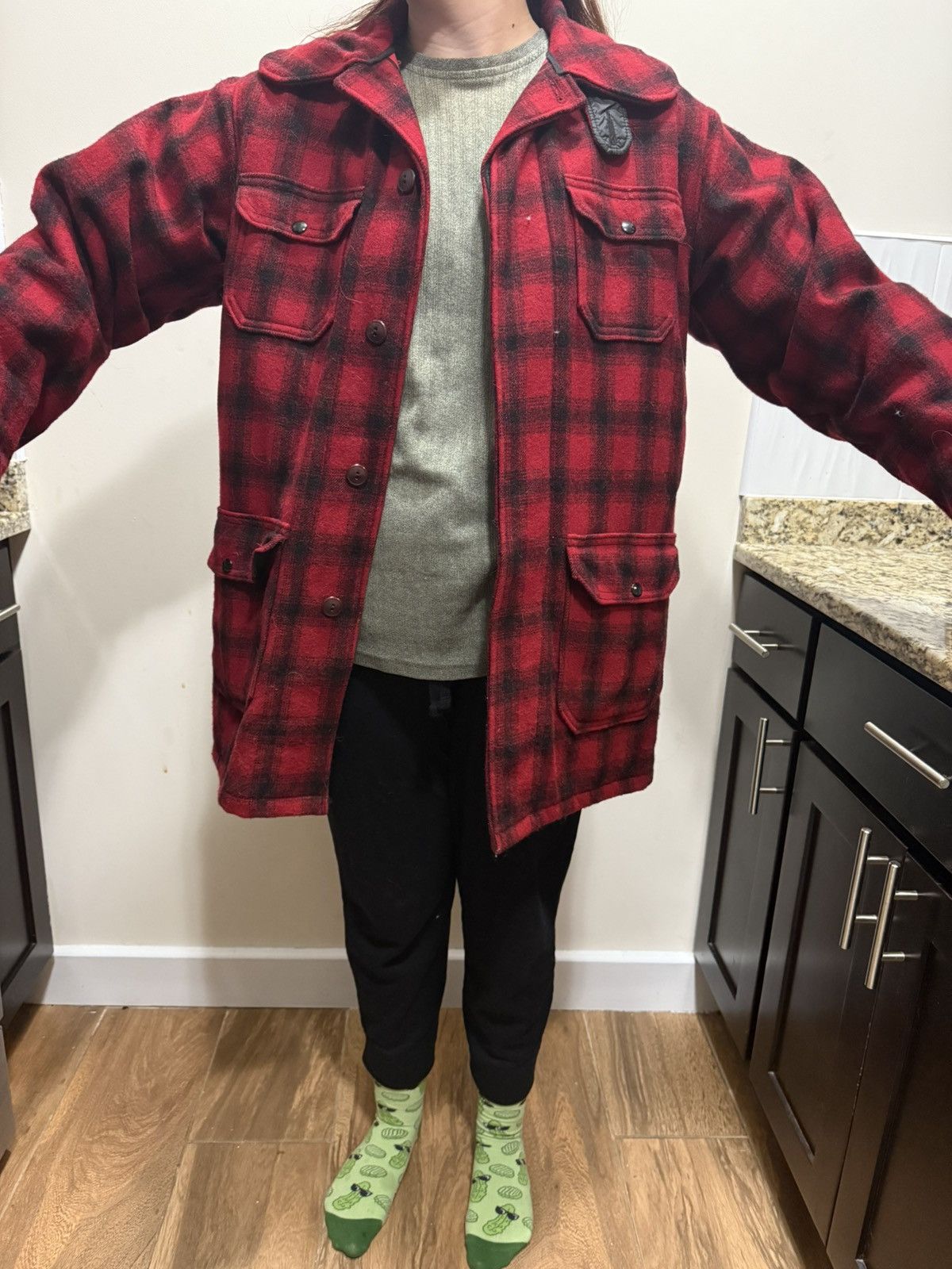 Woolrich Woolen Mills Vintage Woolrich Wool Flannel Coat Size US XL / EU 56 / 4 - 3 Thumbnail