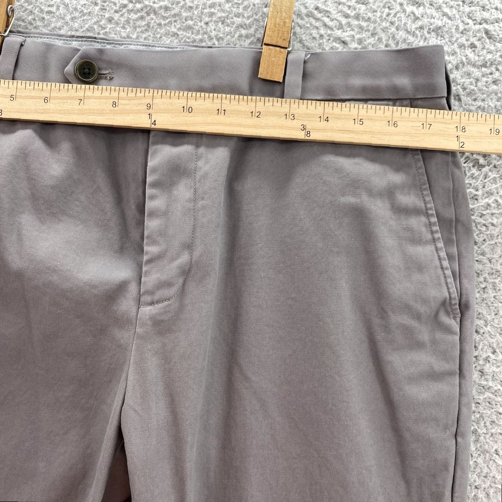 Brooks Brothers Brooks Brothers Pants 35x29 Gray Milano Fit Supima Cotton Golf Preppy Stretch Mens 90s Size US 35 - 4 Thumbnail
