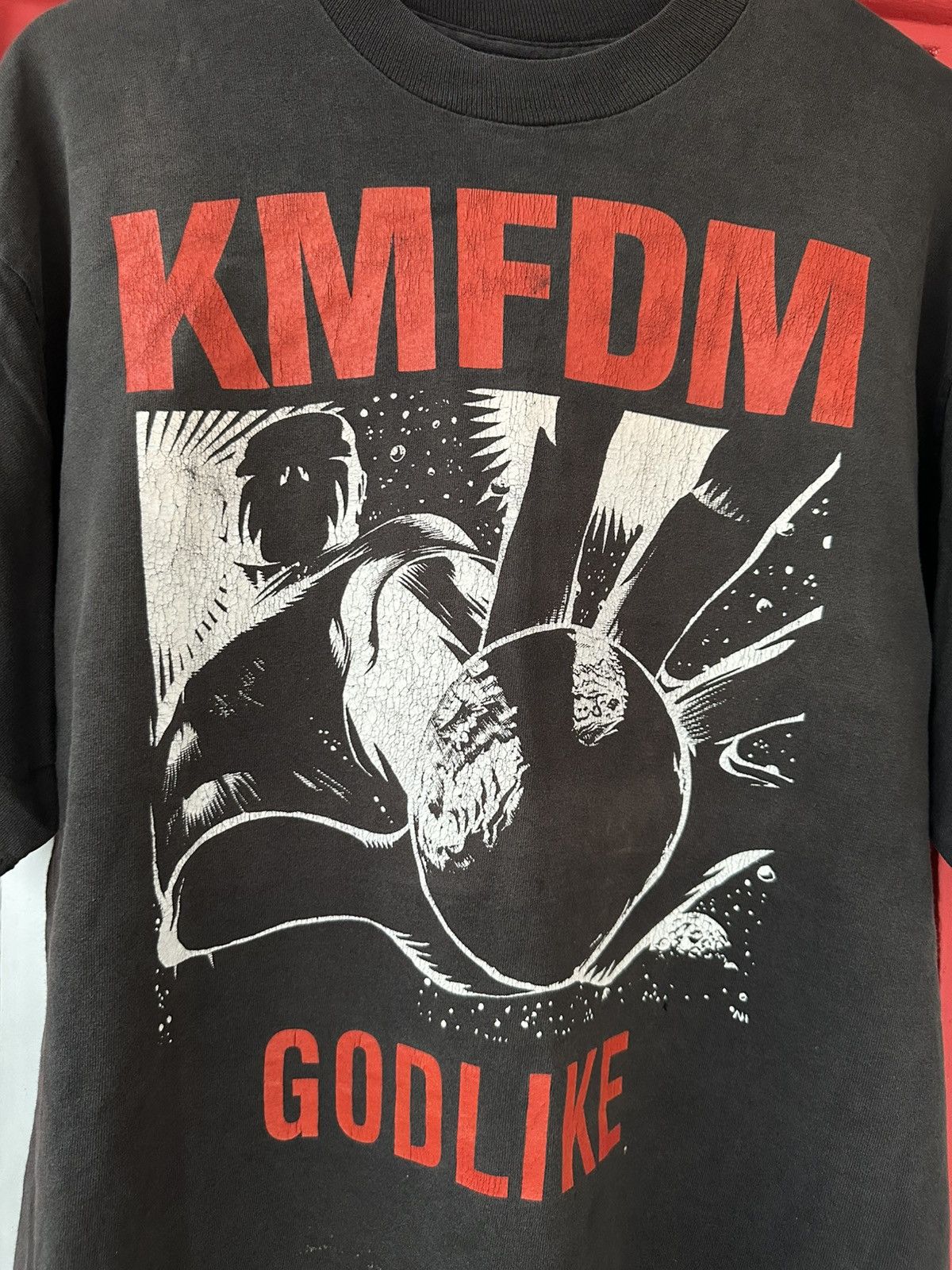 Band Tees Vintage 90s KMFDM Godlike “I Will Pray!” Rock Band Tee Size US XL / EU 56 / 4 - 3 Thumbnail