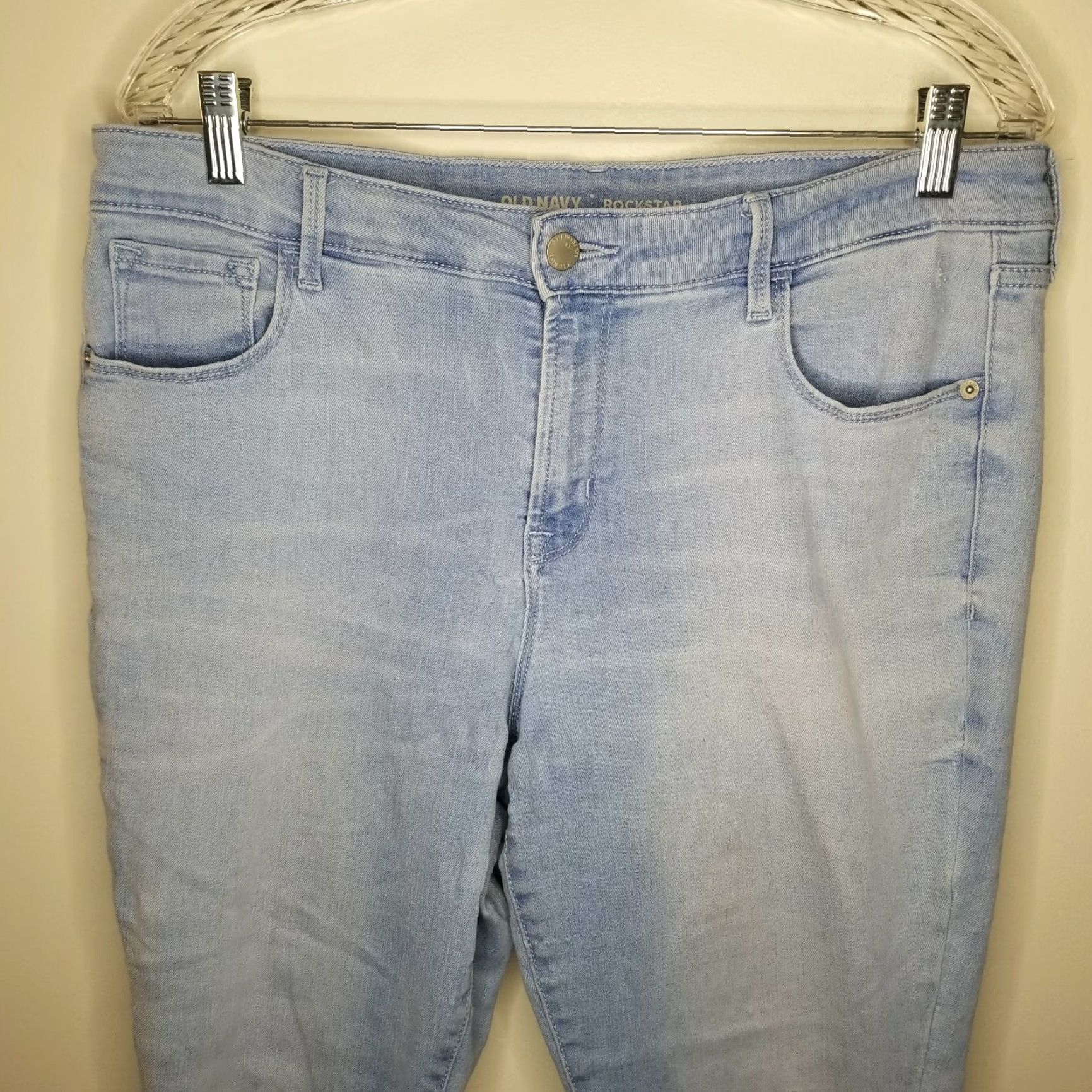 Old Navy Old Navy Rockstar Jeans Skinny Womens 14 Mid Rise Blue Denim 28.5in 36waist Womens Size 36" / US 14 / IT 50 - 2 Thumbnail