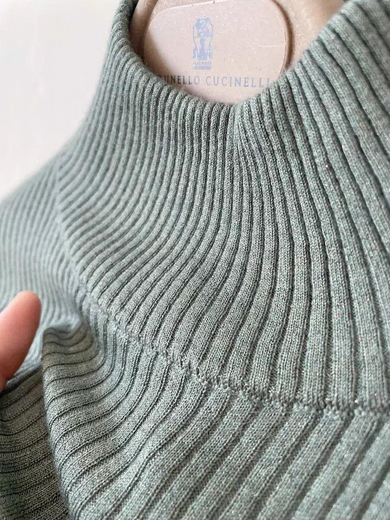 Brunello Cucinelli Brunello Cucinelli Matcha green fully rose gold sequined c Size M / US 6-8 / IT 42-44 - 3 Thumbnail