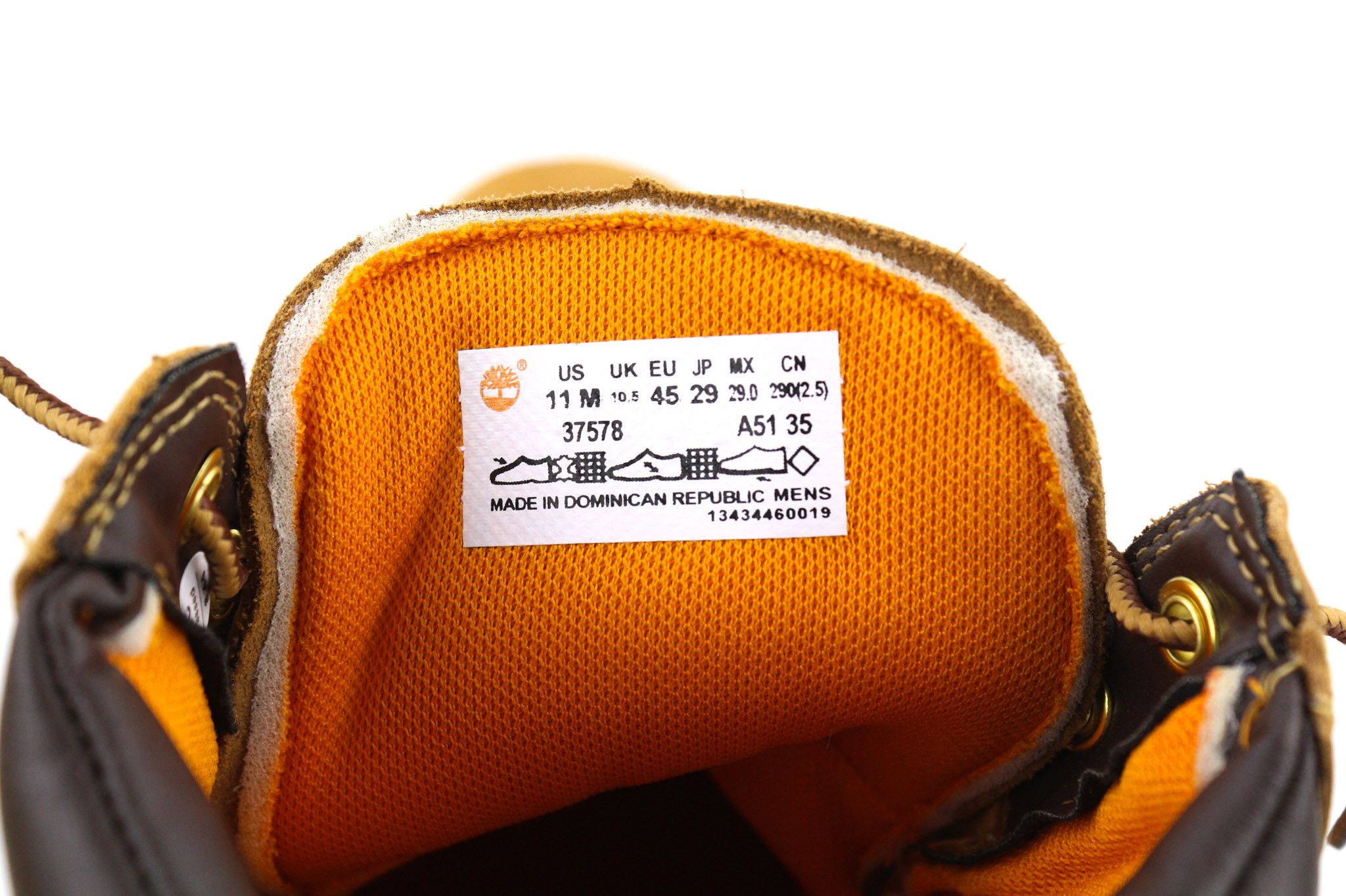 Timberland 37578 UK10.5 Brown Leather Lace Up 80984 Size US 11 / EU 44 - 10 Thumbnail