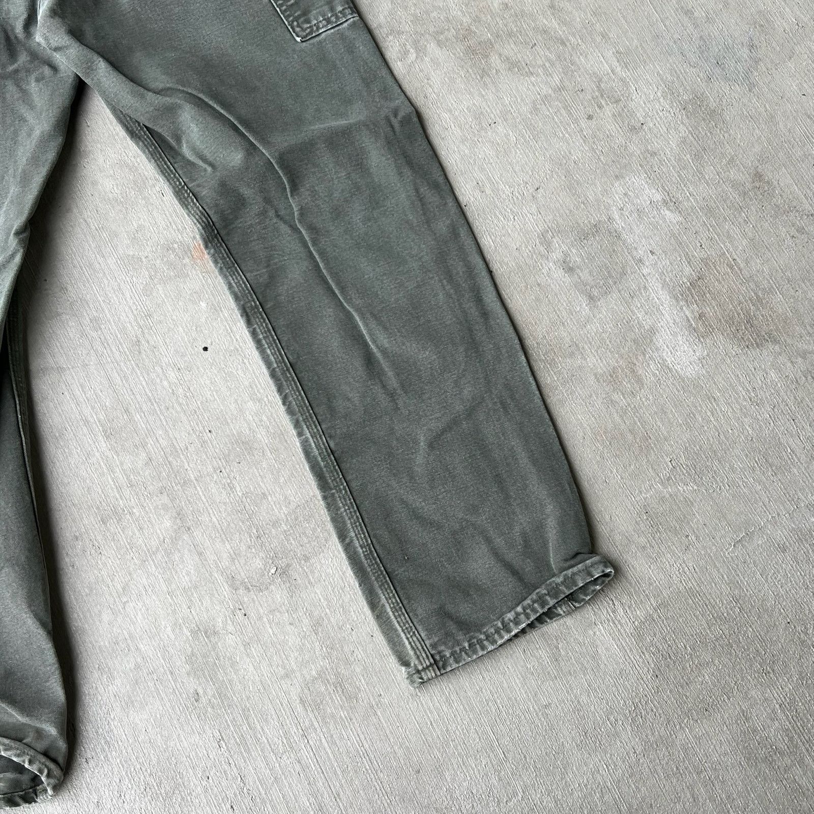 Carhartt × Vintage Carhartt faded MOS green double knee work carpenter pants Size US 31 - 10 Thumbnail