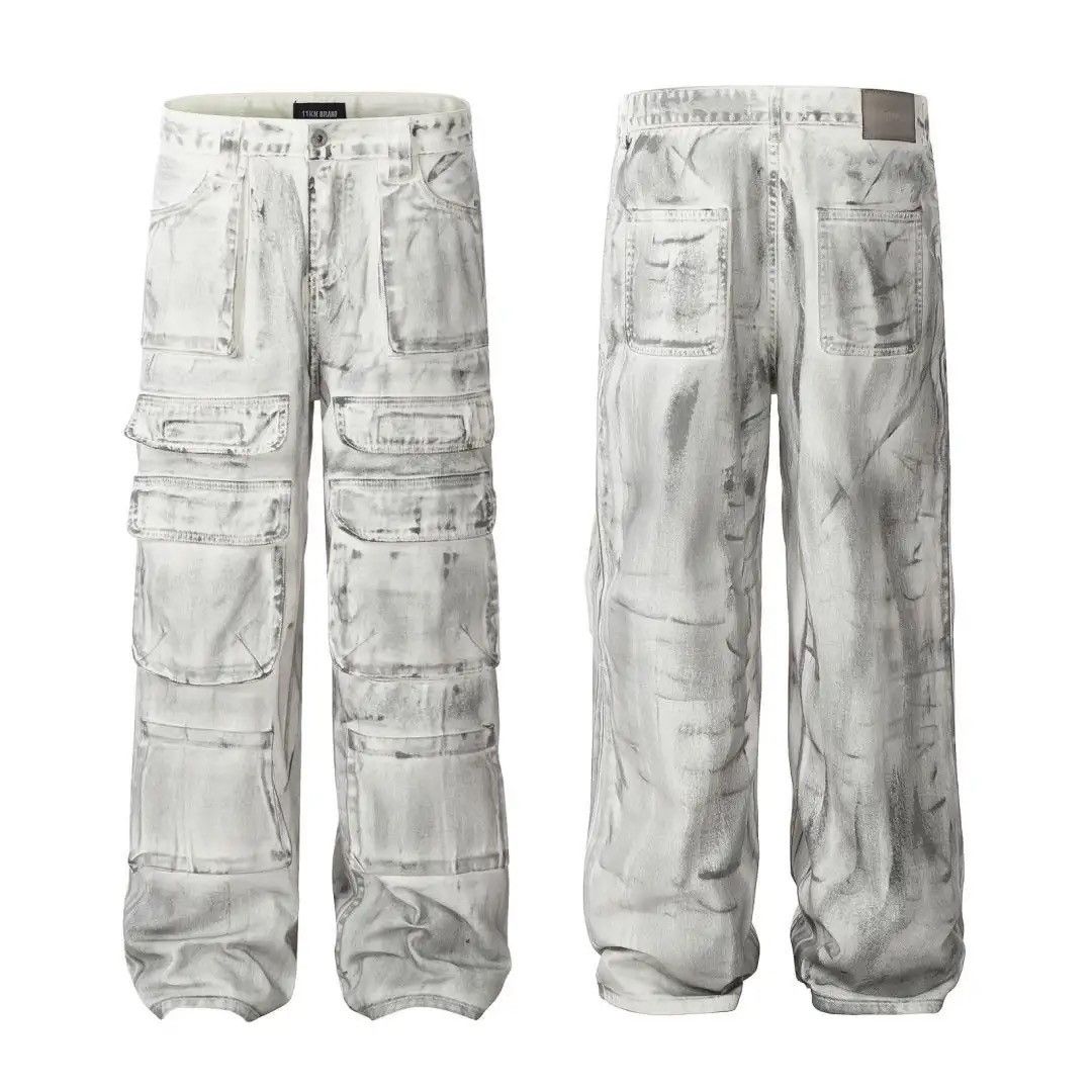 Jean × Vintage Design Multi Pockets Washed Dirty Cargo Pants Size US 32 / EU 48 - 5 Thumbnail