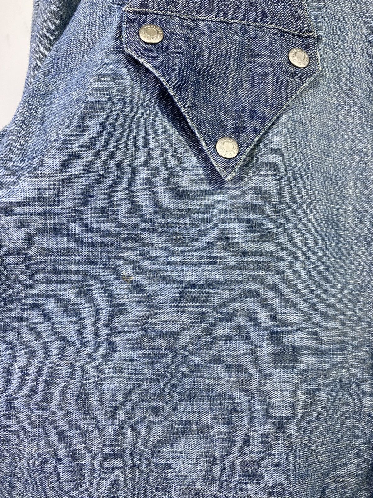 RRL Ralph Lauren 2000's Double RL Chambray Shirt Size US XL / EU 56 / 4 - 9 Thumbnail