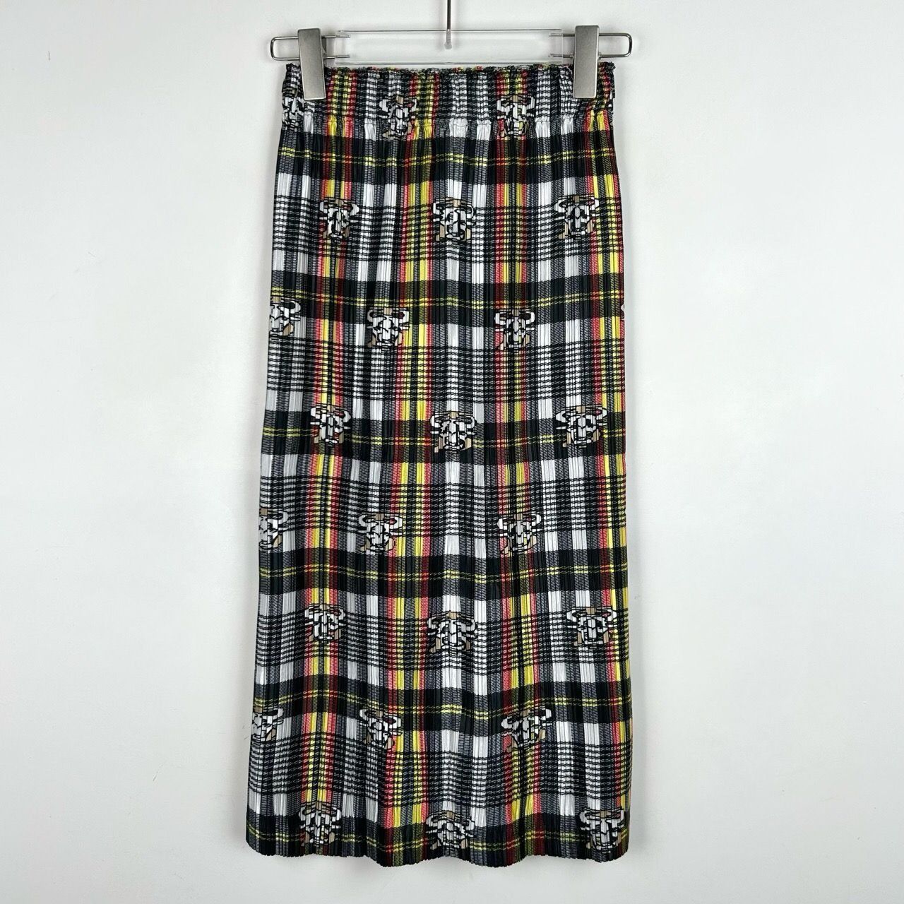 Burberry Burberry Bbr Cow Pattern Printed Plaid Pleated Color-Blocked Size 36" / US 14 / IT 50 - 7 Thumbnail