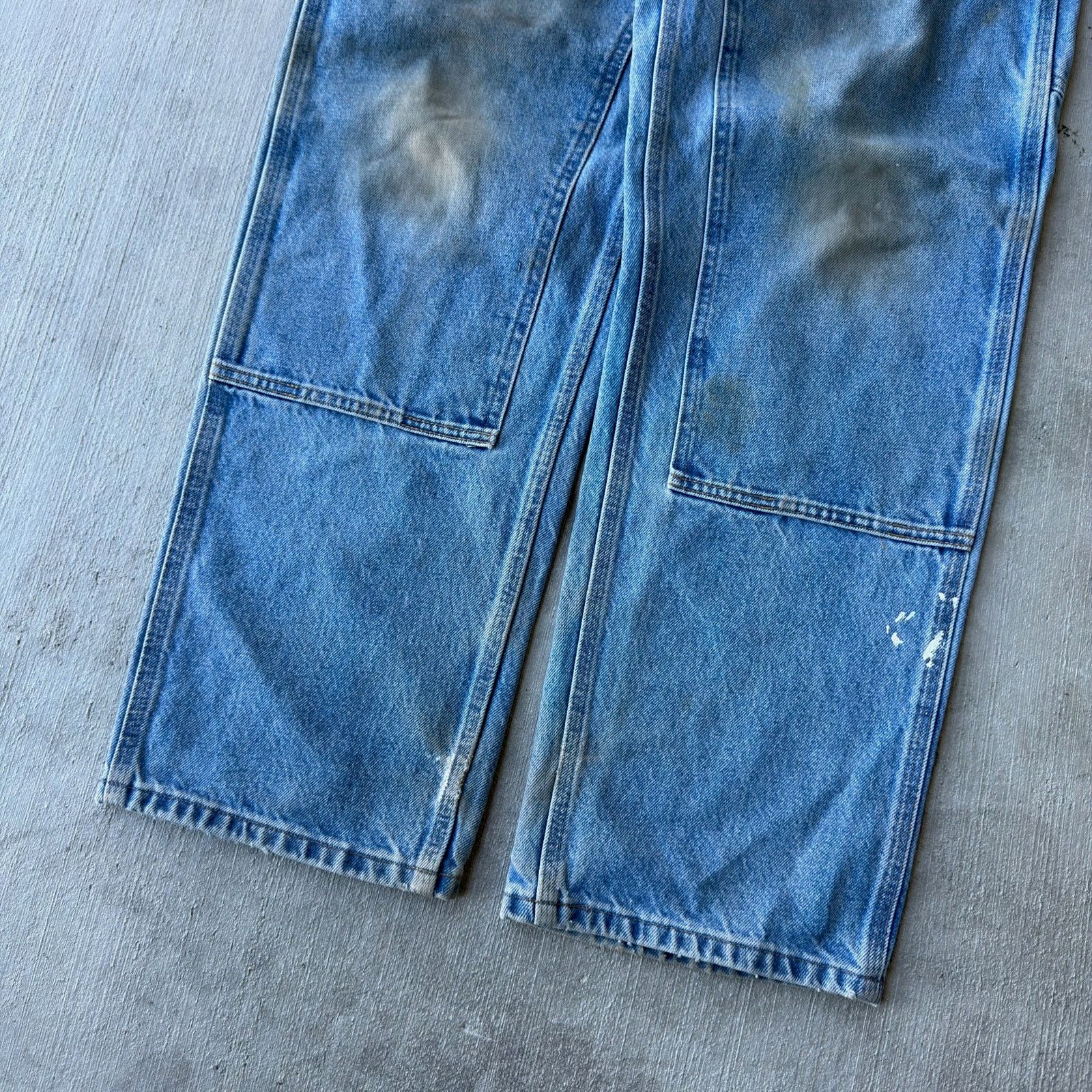 Carhartt × Vintage Carhartt denim blue jean double knee work carpenter pants Size US 33 - 3 Thumbnail