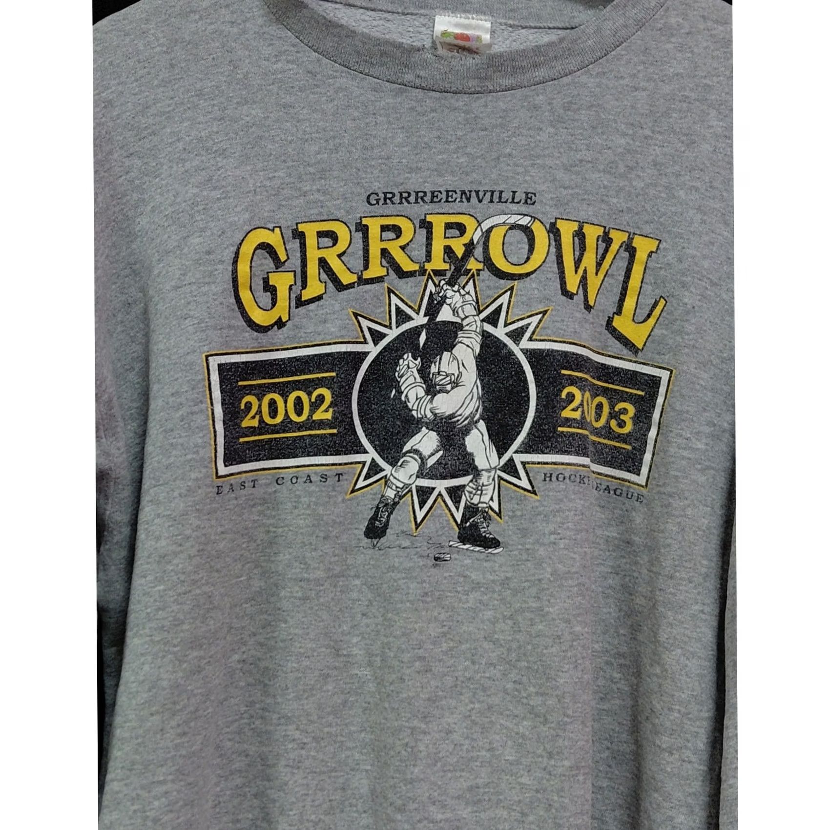 Fruit Of The Loom VINTAGE Fruit of the Loom GRRFOWL Graphic Print Sweatshirt Grey Size 2XL Size US XXL / EU 58 / 5 - 3 Thumbnail