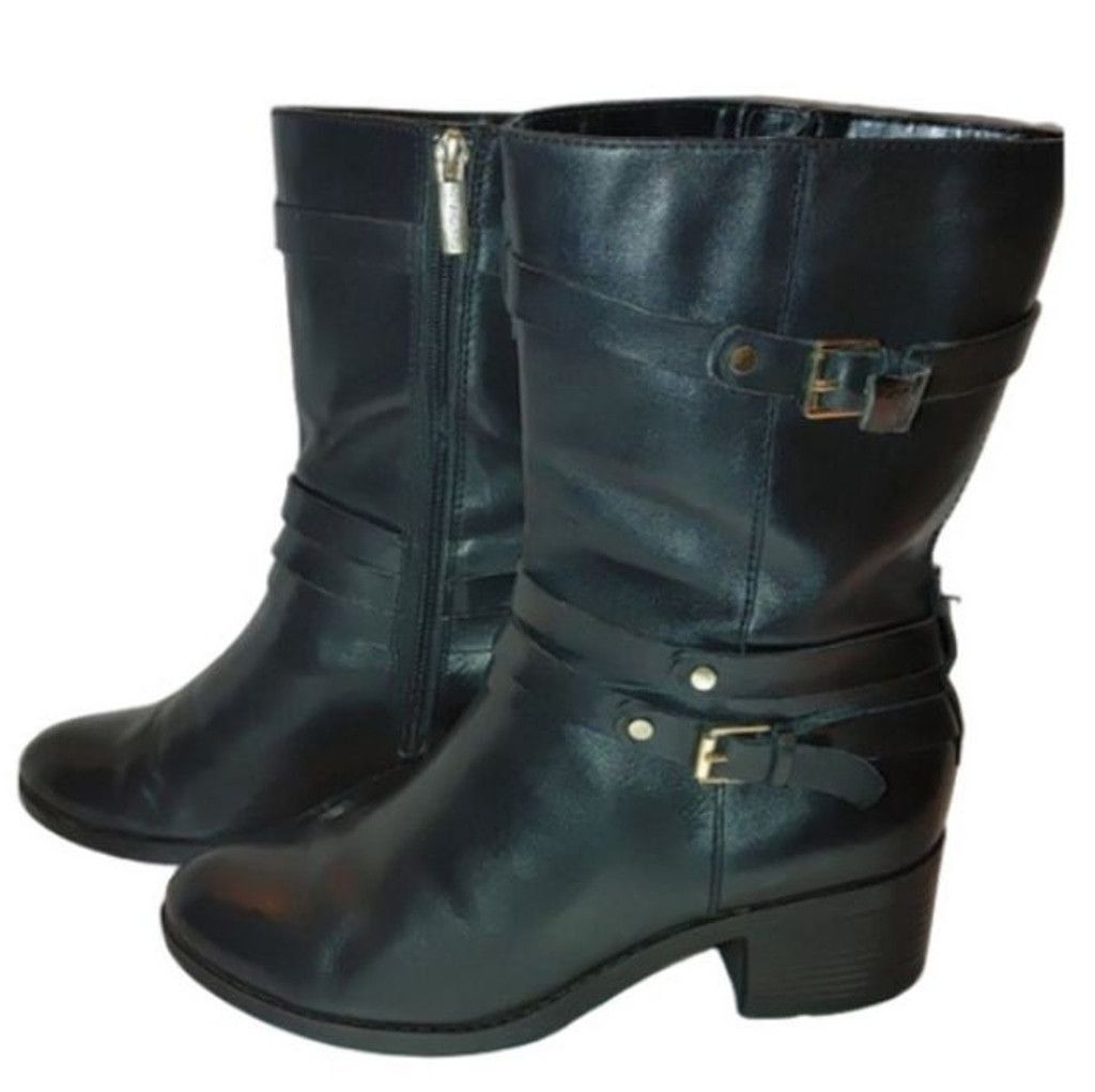 Japanese Brand Bandolino Ursal Mid Shaft Leather Boots Size 7M Size US 7 / IT 37 - 1 Thumbnail