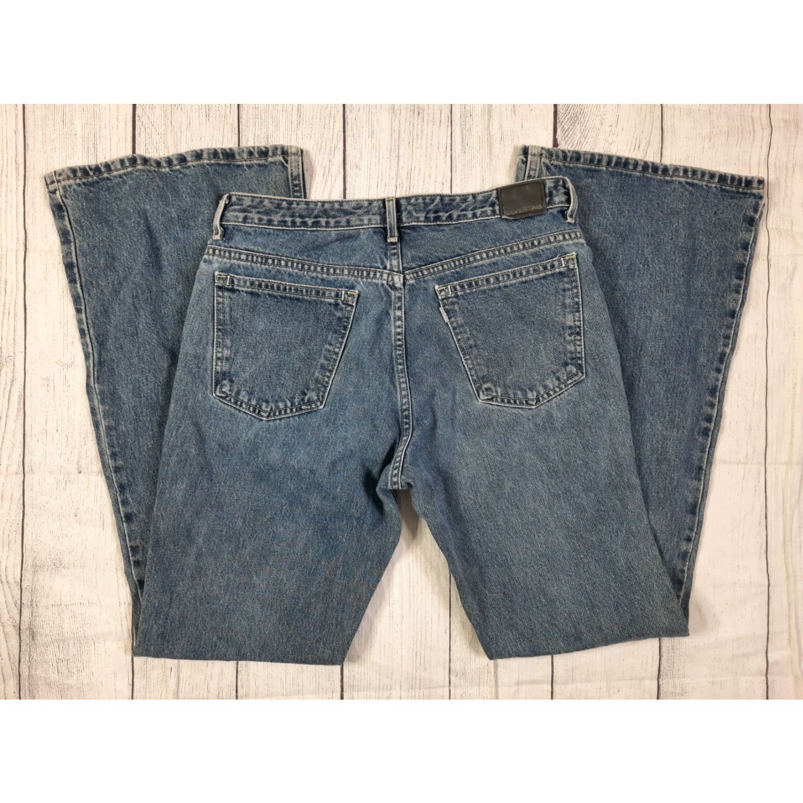 Levi's VINTAGE Levi's Hipster Flare Jeans Womens 28x30 Silver Tab 90s Denim Blue Cotton Jeans Size 28" / US 6 / IT 42 - 5 Thumbnail