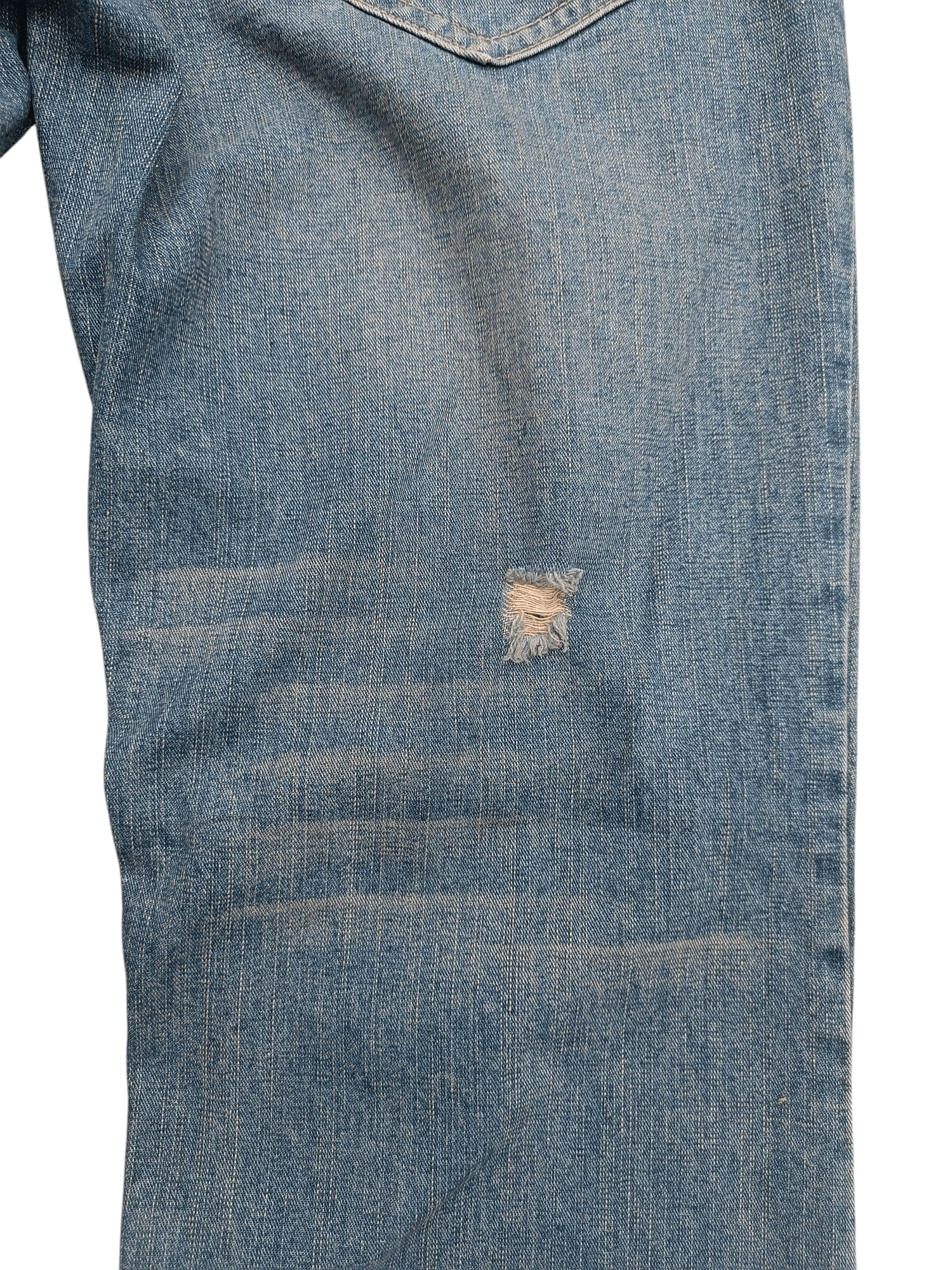 Japanese Brand FLARE JEANS JUNGLE STORM BLUE FADED DISTRESSED DENIM PANTS Size US 30 / EU 46 - 12 Thumbnail
