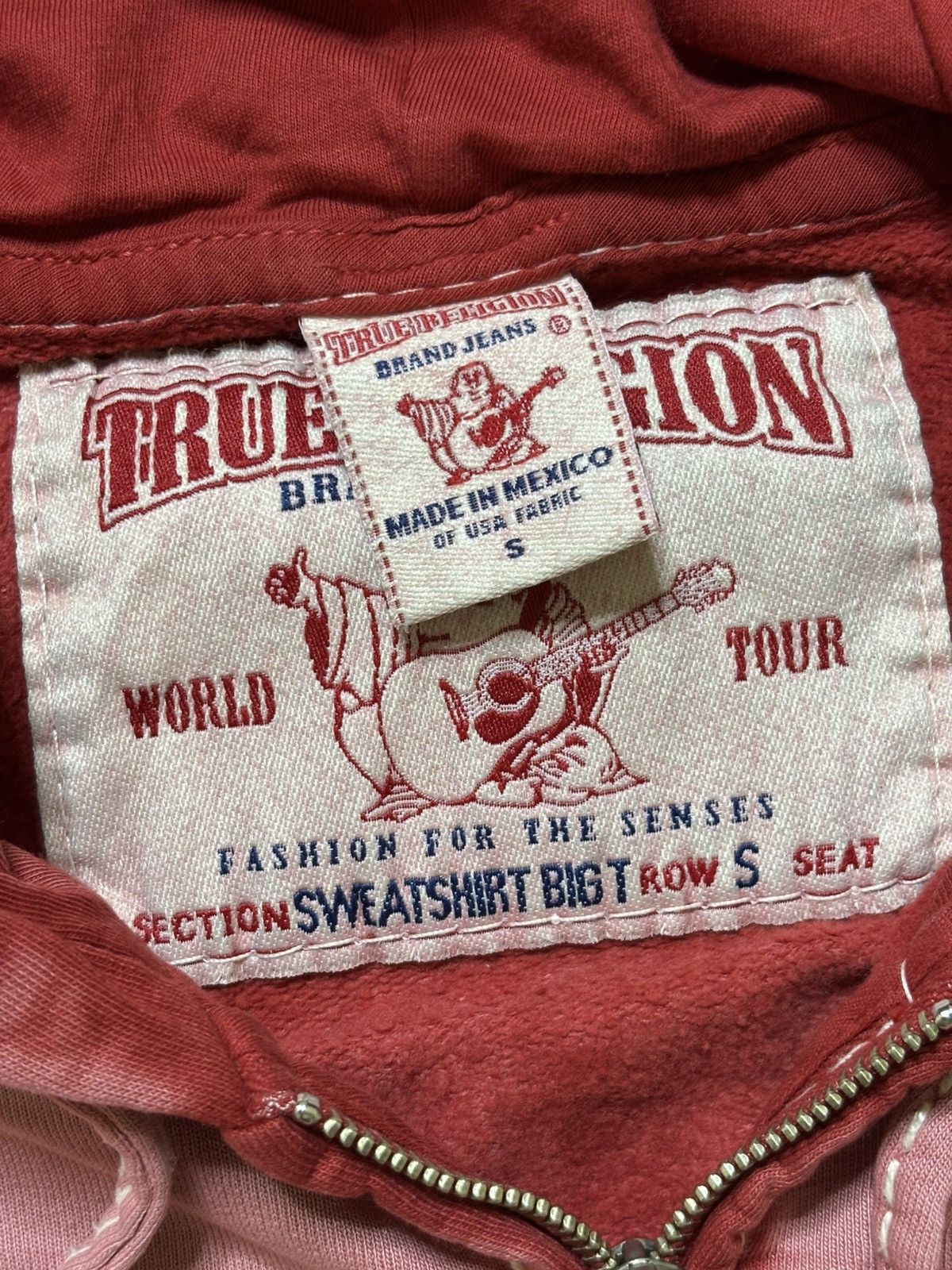 True Religion 2000’s True Religion - Big T Washed Zip Up Hoodie Size US S / EU 44-46 / 1 - 5 Thumbnail