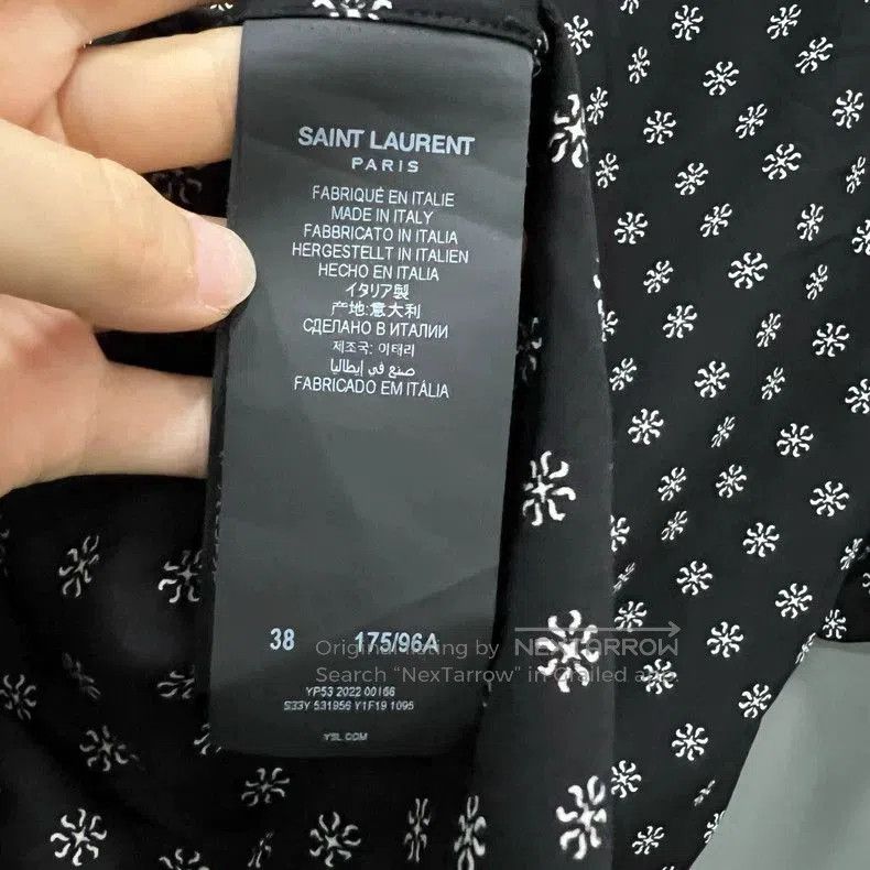 Saint Laurent Paris Saint Laurent Floral Polka Dot Shirt. Size US M / EU 48-50 / 2 - 5 Thumbnail