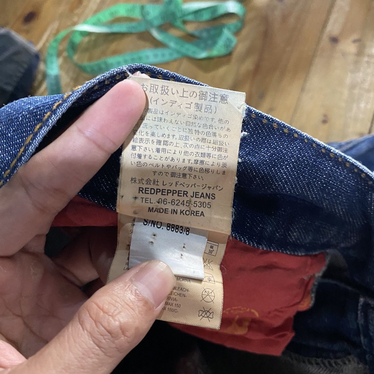 Le Grande Bleu (L.G.B.) Y2K Red Pepper Japan Embroidered Wings Denim Size US 34 / EU 50 - 23 Thumbnail