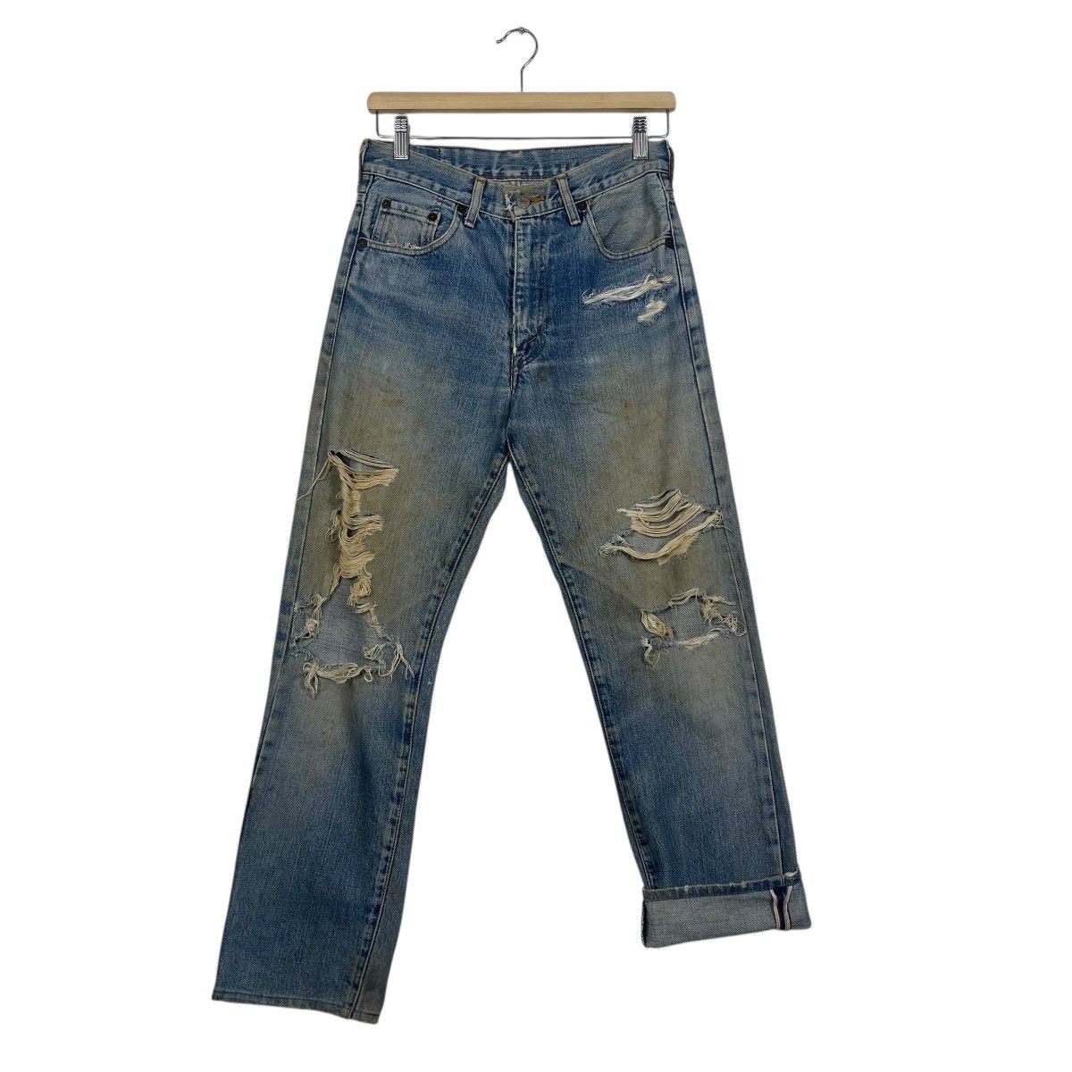 Levi's Vintage Levis Big E Made In Japan Trasher Button Fly Denim Size US 28 / EU 44 - 11 Thumbnail