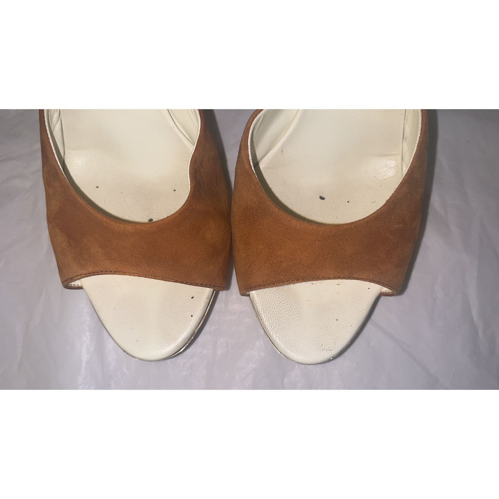 Bally Bally Tri Color Suede Pumps Open Toe Sandals SZ: 5 With Box Size US 5 / IT 35 - 13 Thumbnail