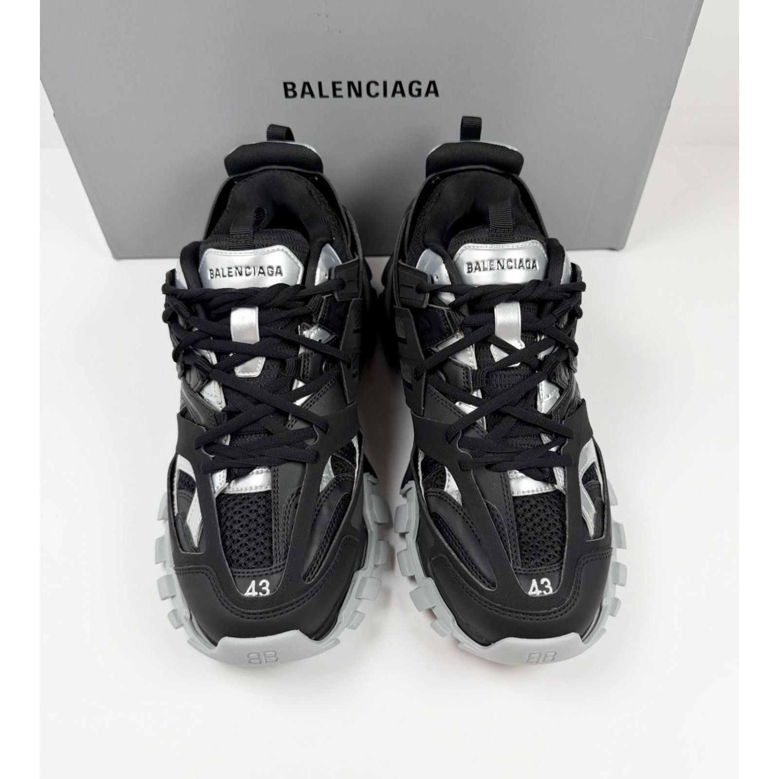 Balenciaga Size 43EU/10US - Balenciaga Track Black Silver NEW Size US 10 / EU 43 - 3 Thumbnail