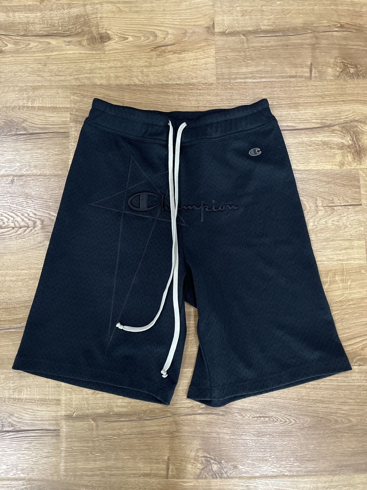 Pre-owned Champion X Rick Owens Champion Mesh Shorts In Black