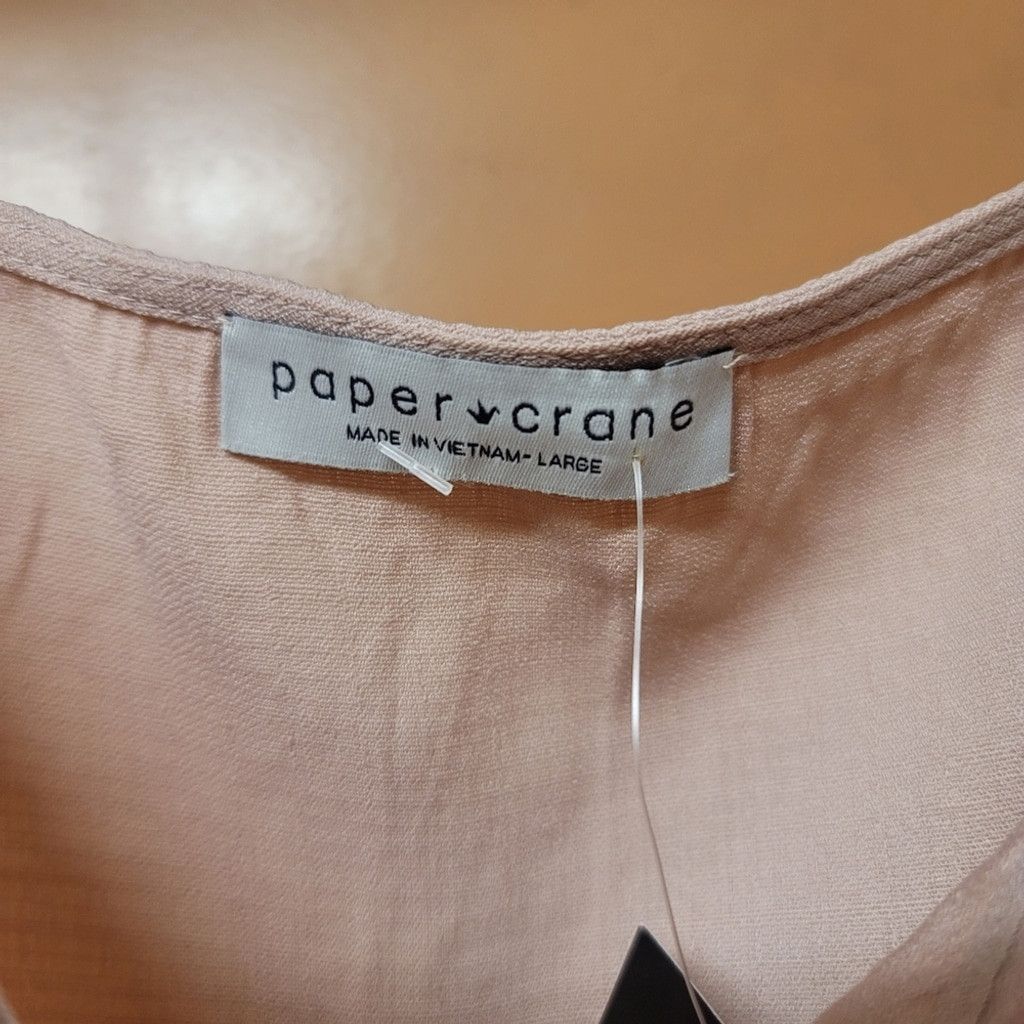 Other NWT Anthropologies Paper Crane Tiered Ruffle Tank Baby Pink Size L / US 10 / IT 46 - 6 Thumbnail