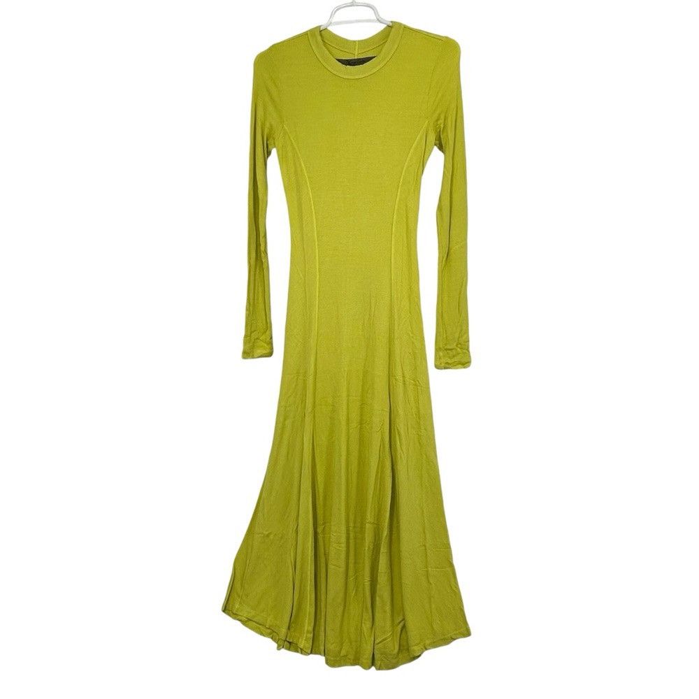 Enza Costa ENZA COSTA VISCOSE SILK BLEND RIB PANELED FLARE DRESS Size S / US 4 / IT 40 - 2 Thumbnail