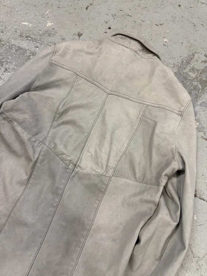 Giorgio Brato Giorgio Brato Grey Leather Buttoned Shirt Size US XS / EU 42 / 0 - 9 Thumbnail