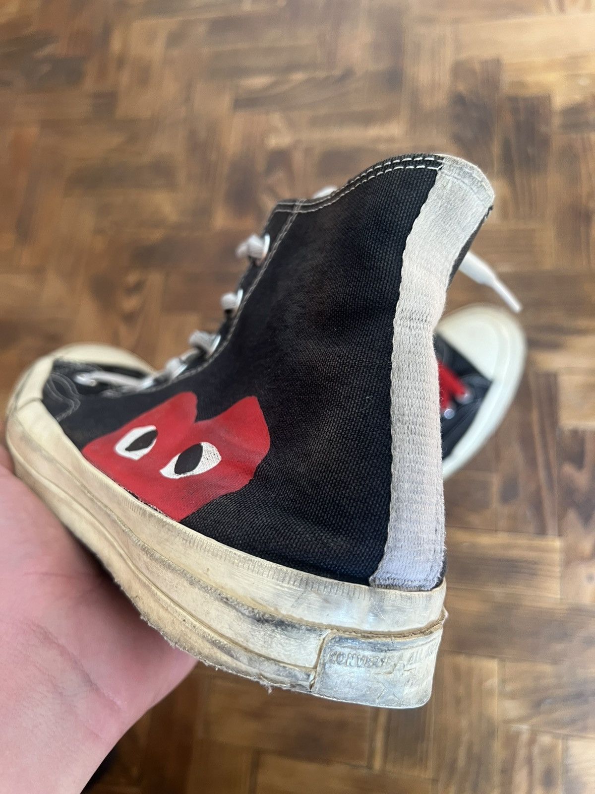 Comme des Garcons PLAY × Converse Converse play hi top come des Garson Size US 10 / EU 43 - 5 Thumbnail