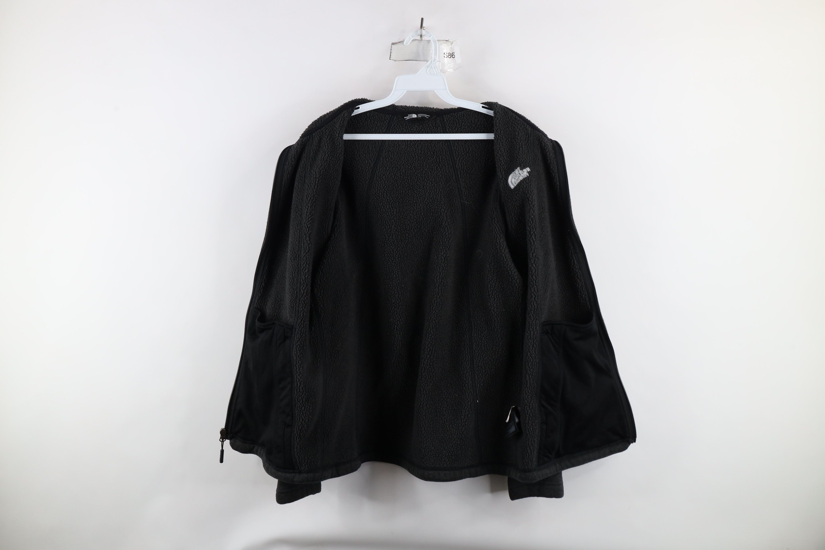 The North Face × Vintage The North Face Out Knit Crescent Full Zip Hoodie Dark Gray Size L / US 10 / IT 46 - 7 Thumbnail