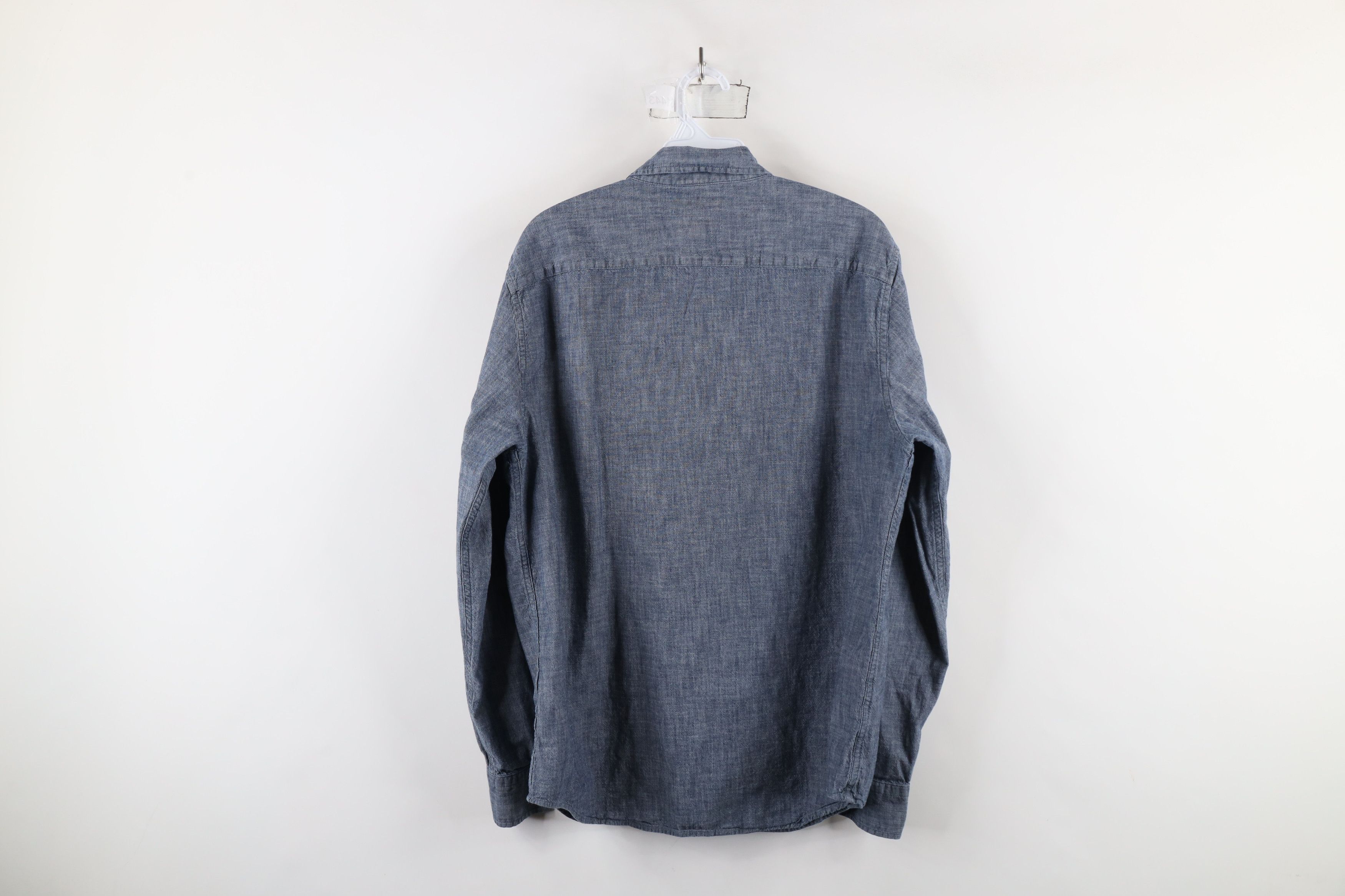 Banana Republic × Vintage Banana Republic Fit Chambray Collared Button Down Shirt Blue Size US L / EU 52-54 / 3 - 8 Thumbnail