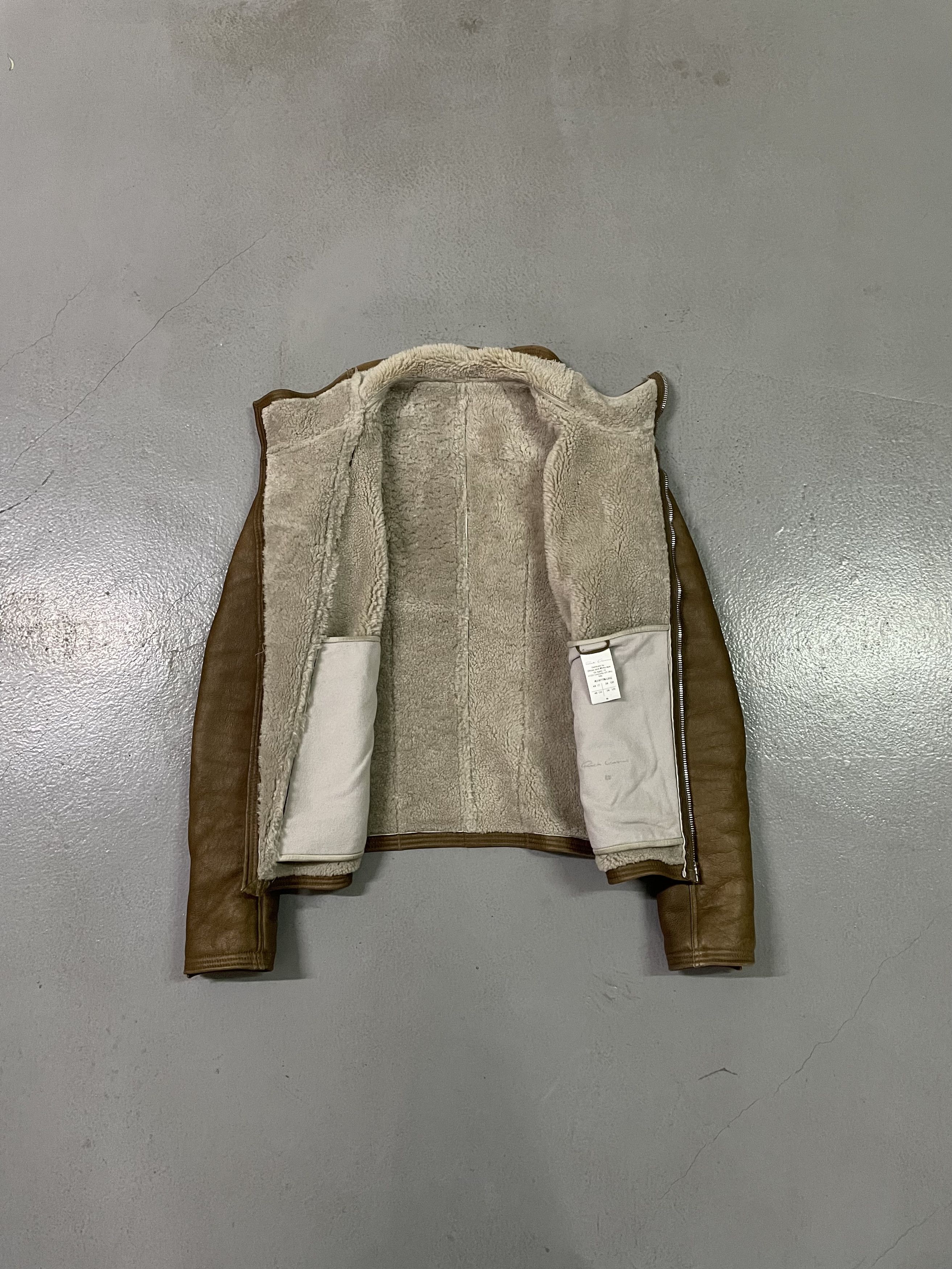 Rick Owens Rick Owens Blistered Lamb Leather Shearling Bauhaus Jacket Size US M / EU 48-50 / 2 - 4 Thumbnail