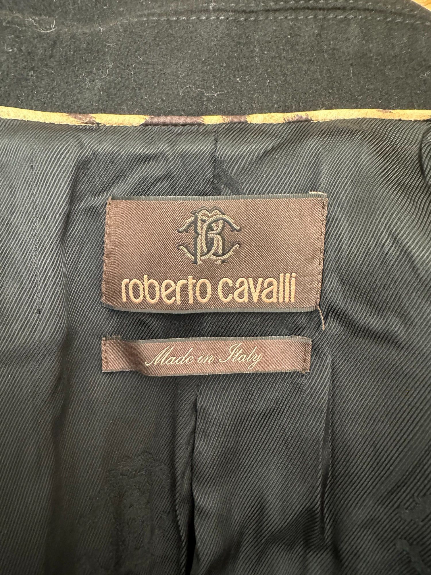 Roberto Cavalli F/W 2009 Chiffon Black Jacket Size L / US 10 / IT 46 - 7 Thumbnail