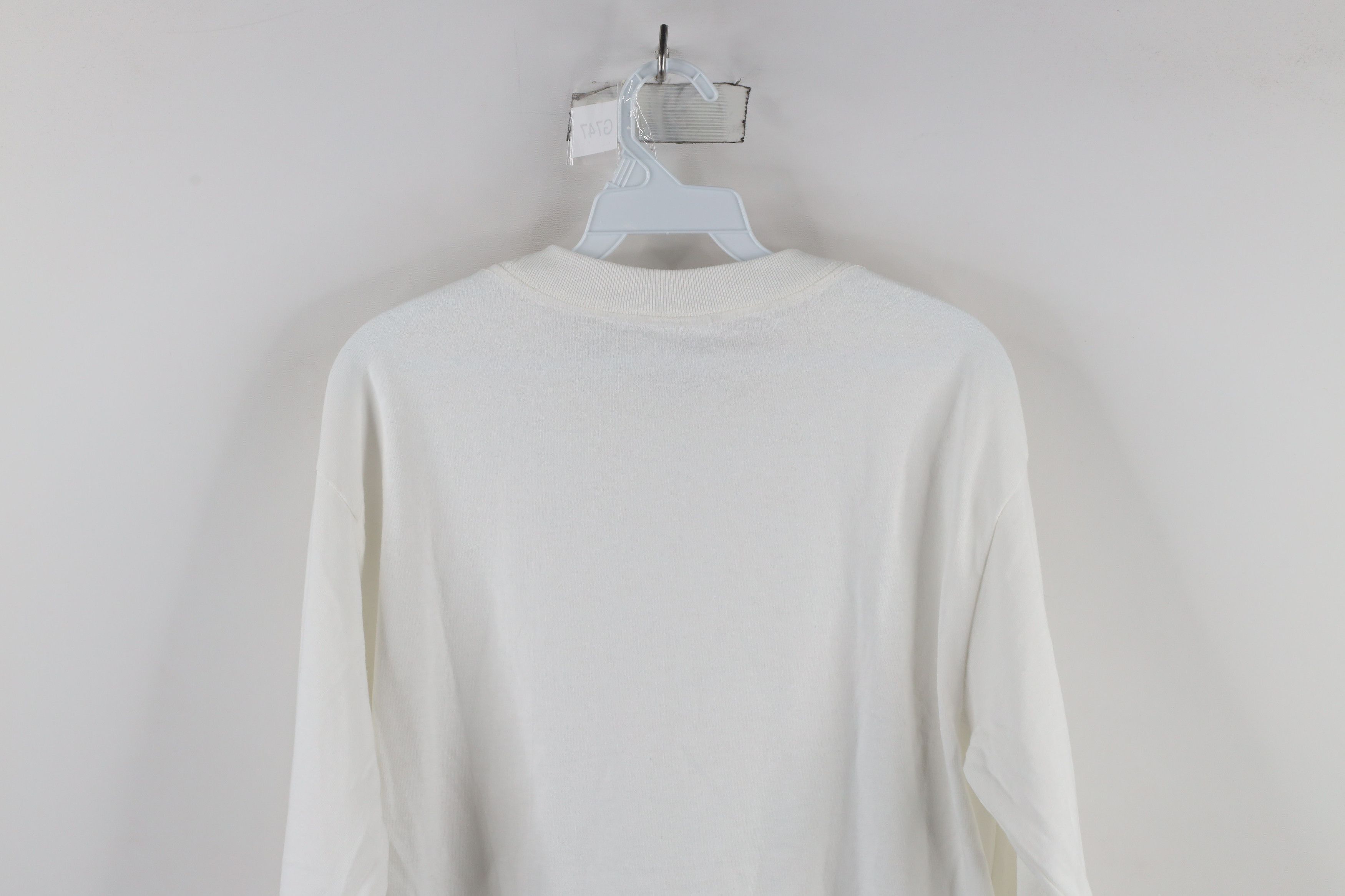 Vintage Vintage 90s Streetwear Cotton Long Sleeve T-Shirt White Size US M / EU 48-50 / 2 - 7 Thumbnail