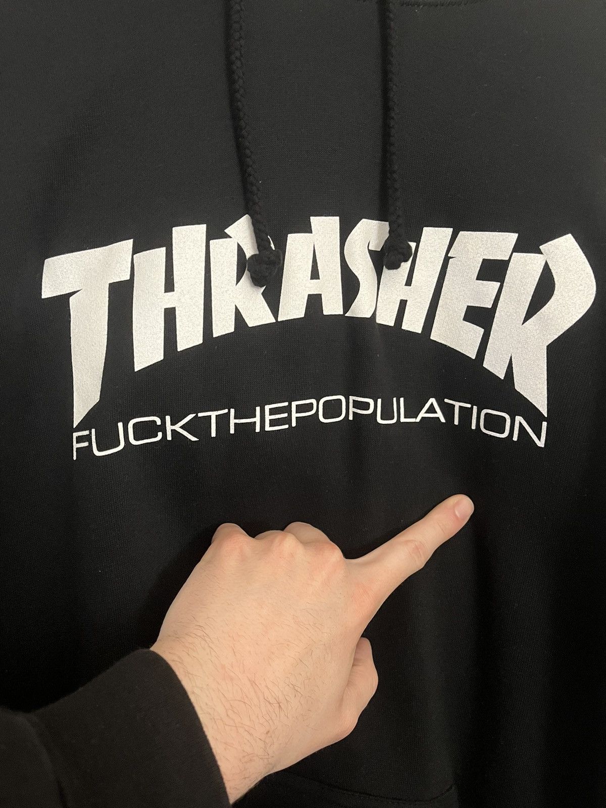 Fuck The Population × Thrasher FTP x THRASHER logo pullover | Grailed