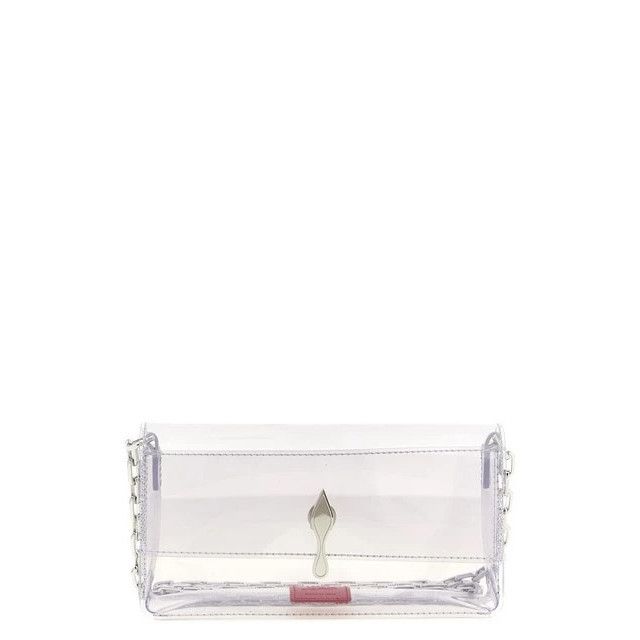 Christian Louboutin CHRISTIAN LOUBOUTIN Bettina Mini Strap Clutch Silver New & A Size ONE SIZE - 1 Thumbnail