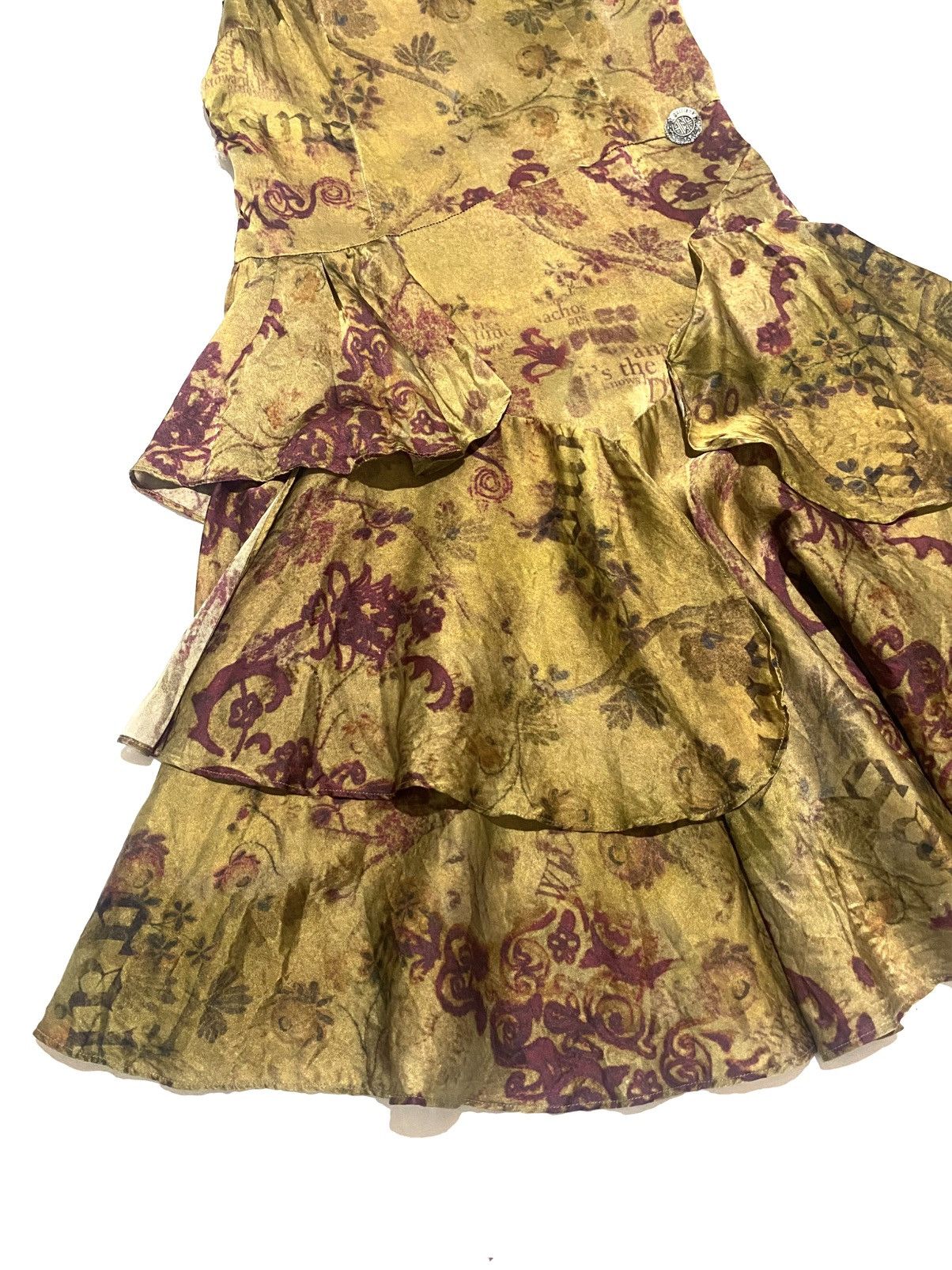 John Galliano JOHN GALLIANO SILK MIDI DRESS Size XS / US 0-2 / IT 36-38 - 2 Thumbnail
