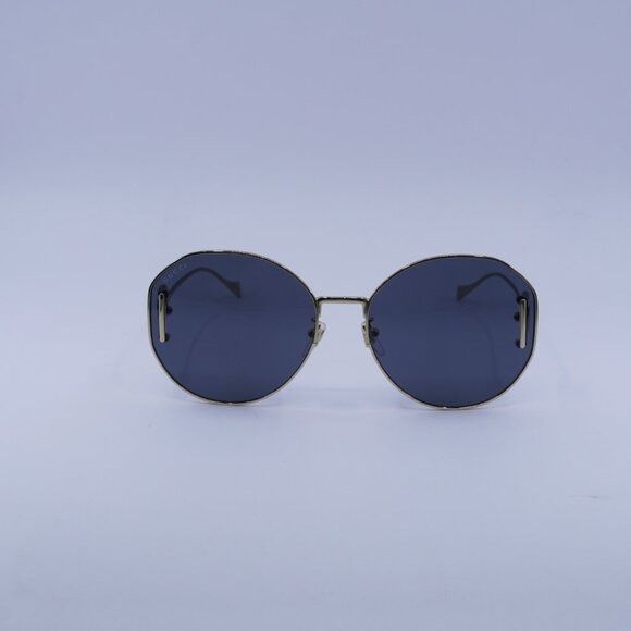 Gucci Gucci GG1206SA 002 Sunglasses Gold Round Frame, Grey Lenses Size ONE SIZE - 4 Thumbnail