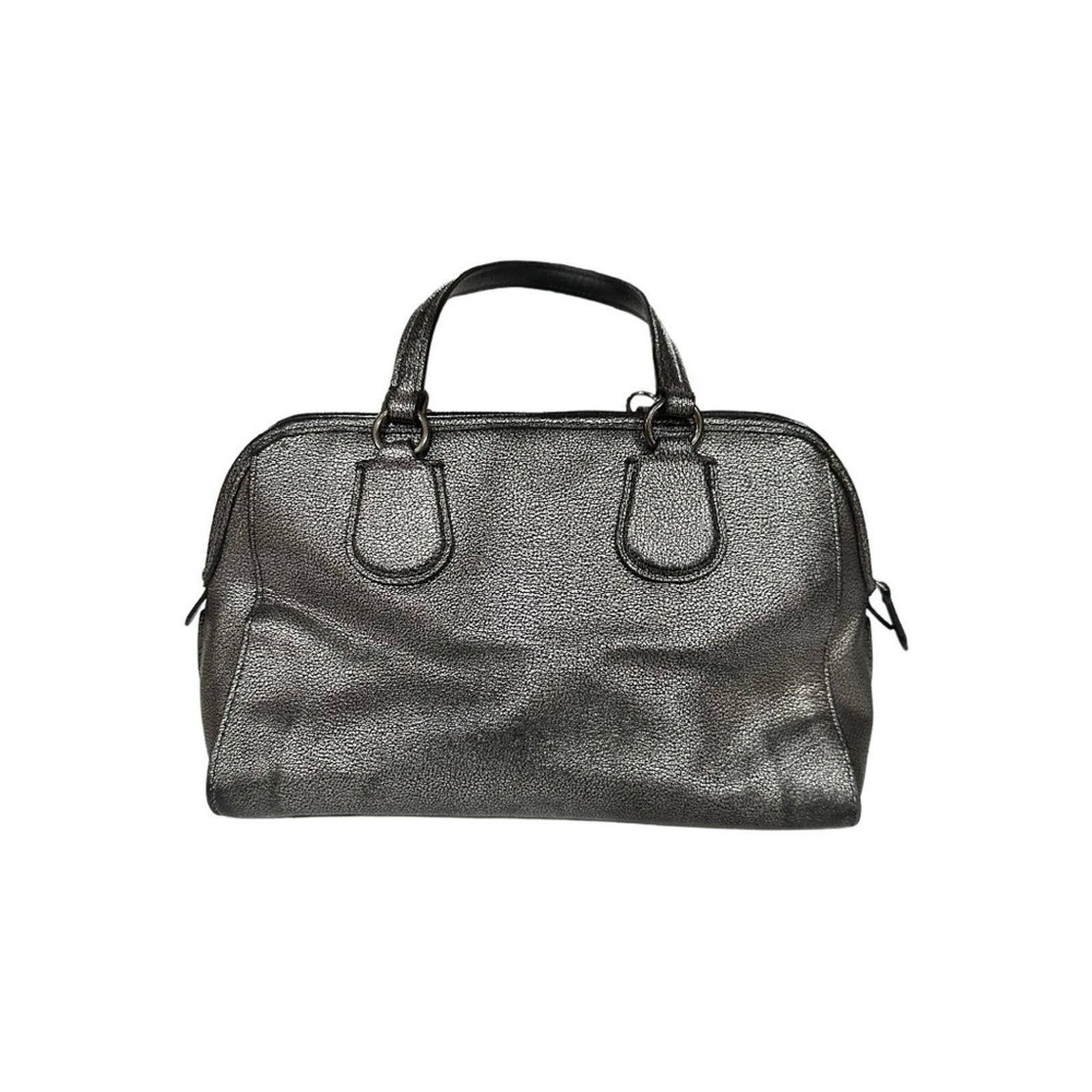 Coach Coach Nolita Gunmetal Leather Metallic Satchel Shoulder Bag Size ONE SIZE - 2 Thumbnail