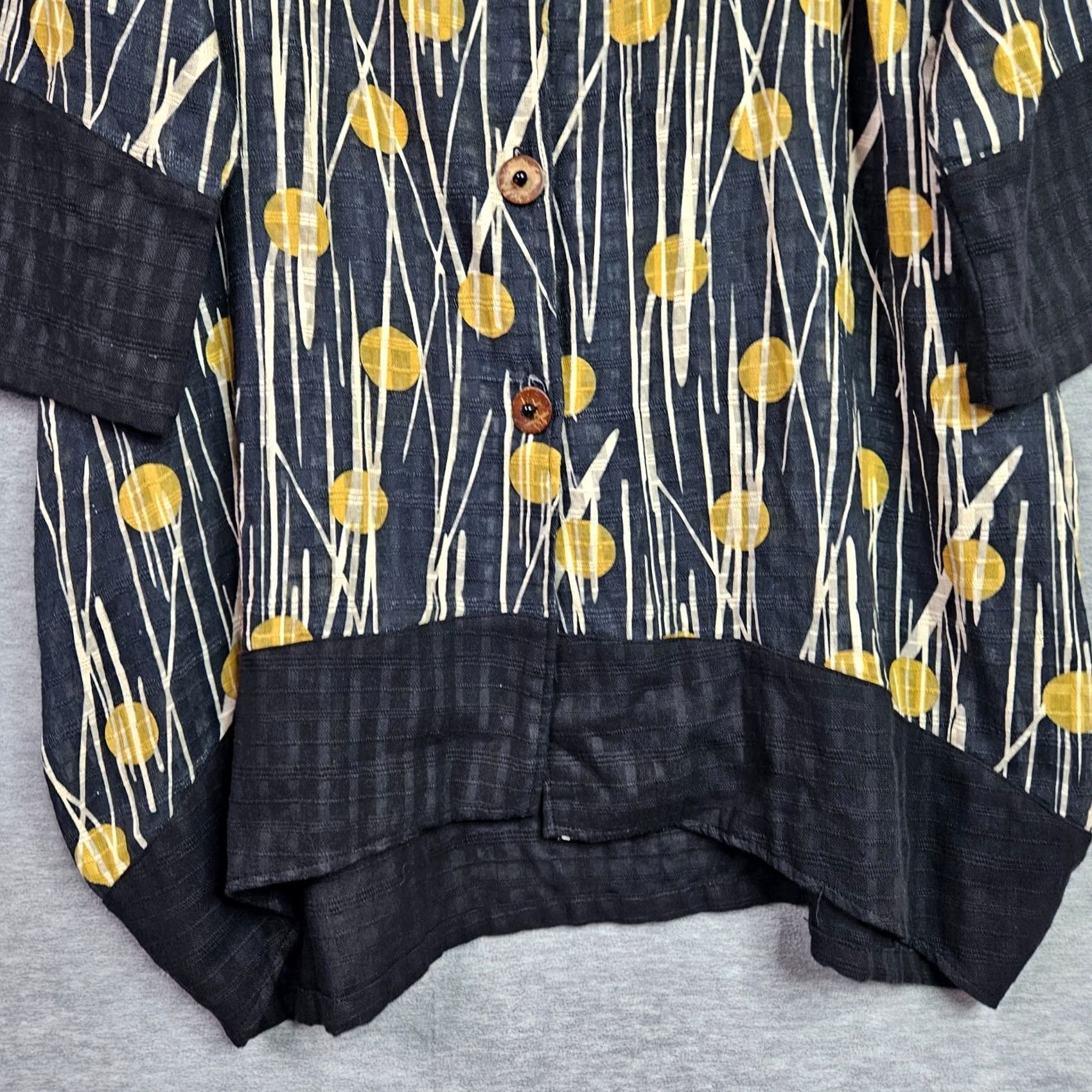 Vintage Cupcake Lagenlook Women's Abstract Printed Dress Sz L Size L / US 10 / IT 46 - 4 Thumbnail
