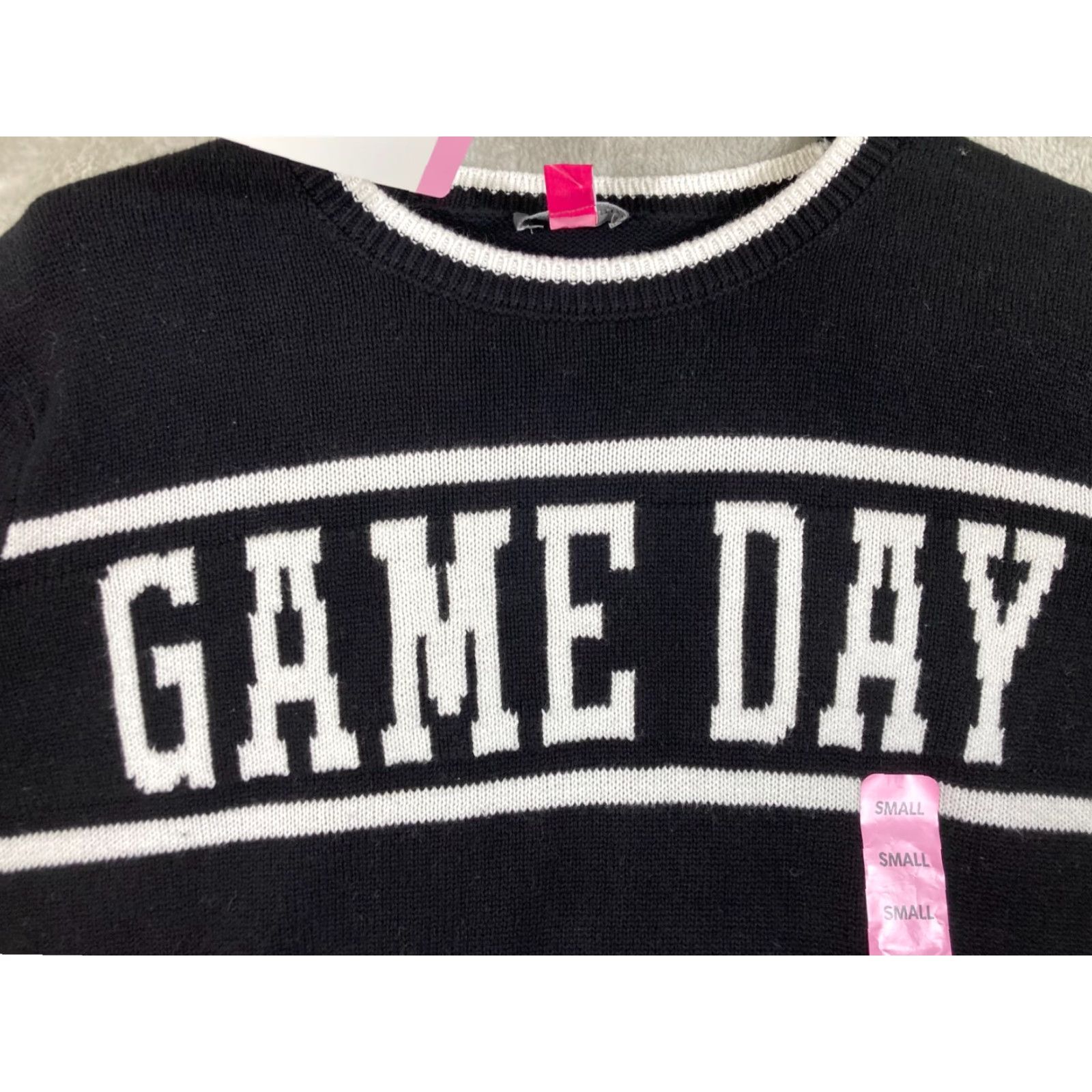 Vince Camuto Vince Camuto Pullover Sweater Womens Small Black Cotton Game Day Crew Neck NWT Long Sleeve Womens Size S / US 4 / IT 40 - 4 Thumbnail
